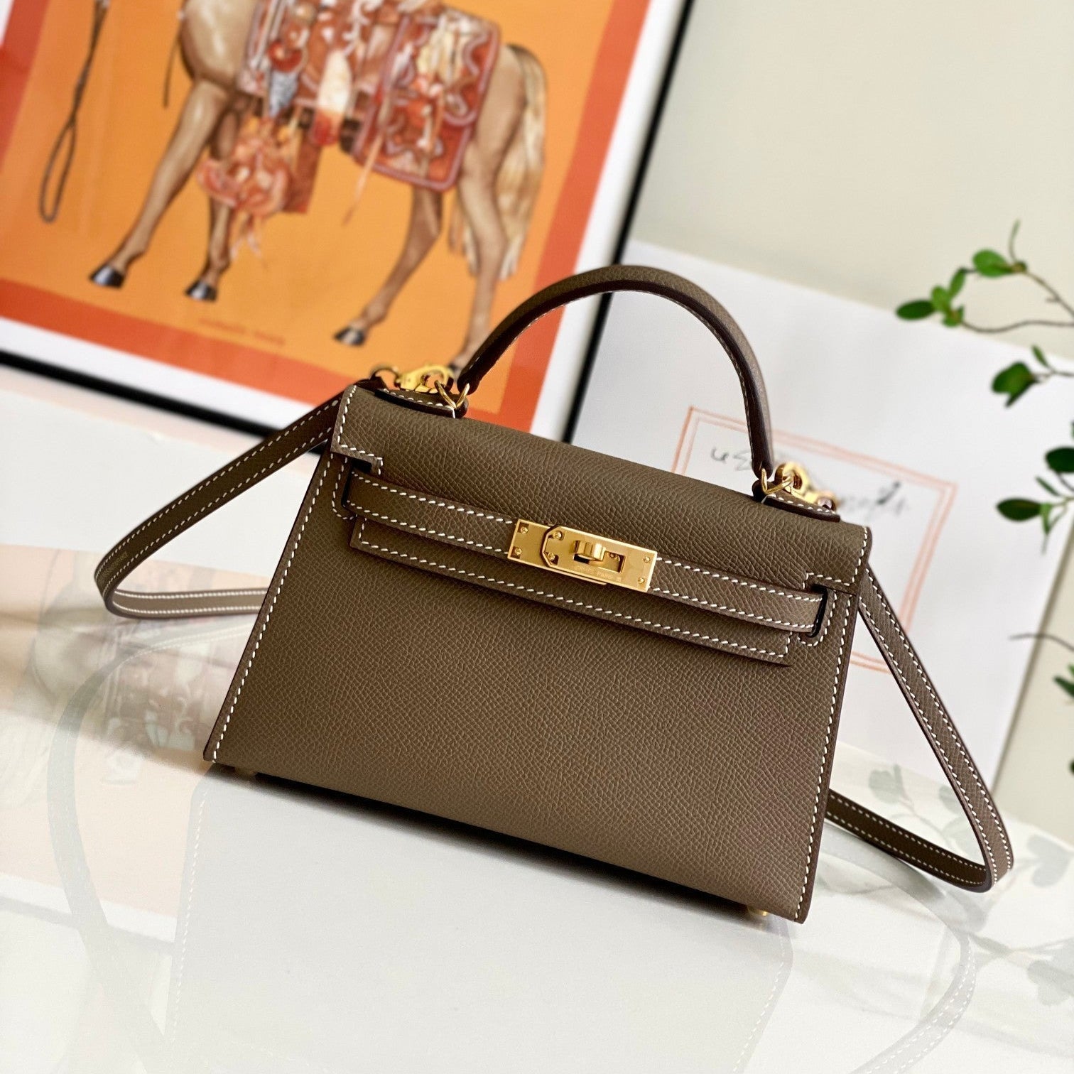 HM Mini Kelly 19cm Epsom Gold Hardware
