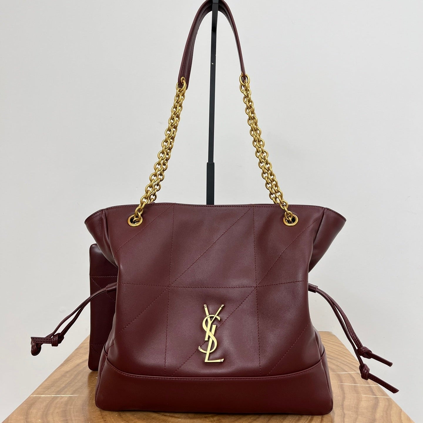 YSL 2025 Jamie Shopping Burgundy 29cm Lambskin