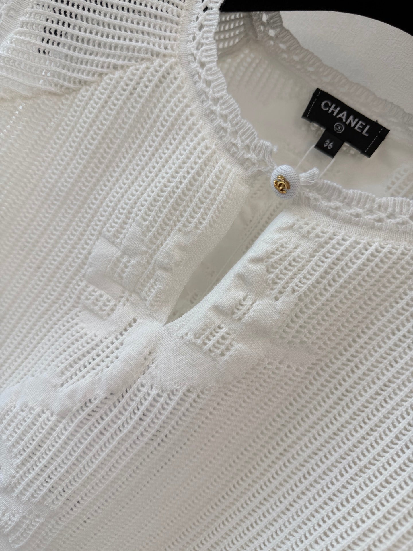 Chanel 2026 Tank Top White Cotton 394832