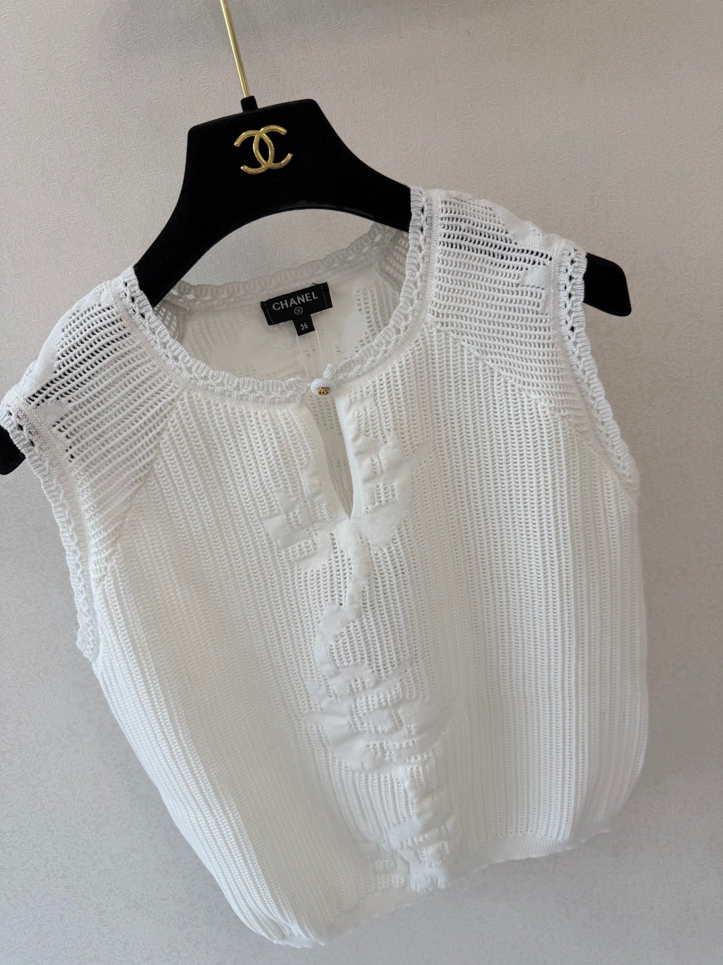 Chanel 2026 Tank Top White Cotton 394832