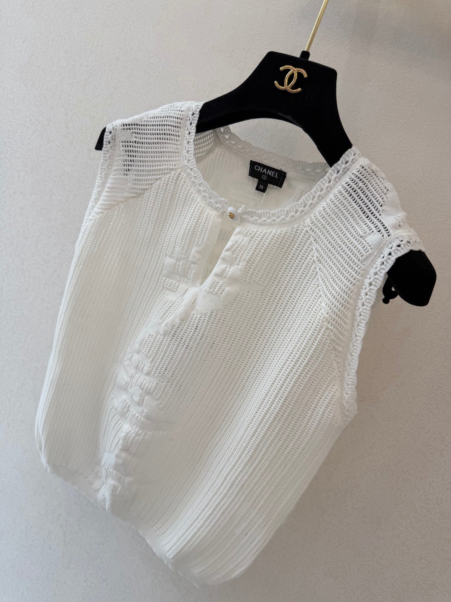 Chanel 2026 Tank Top White Cotton 394832