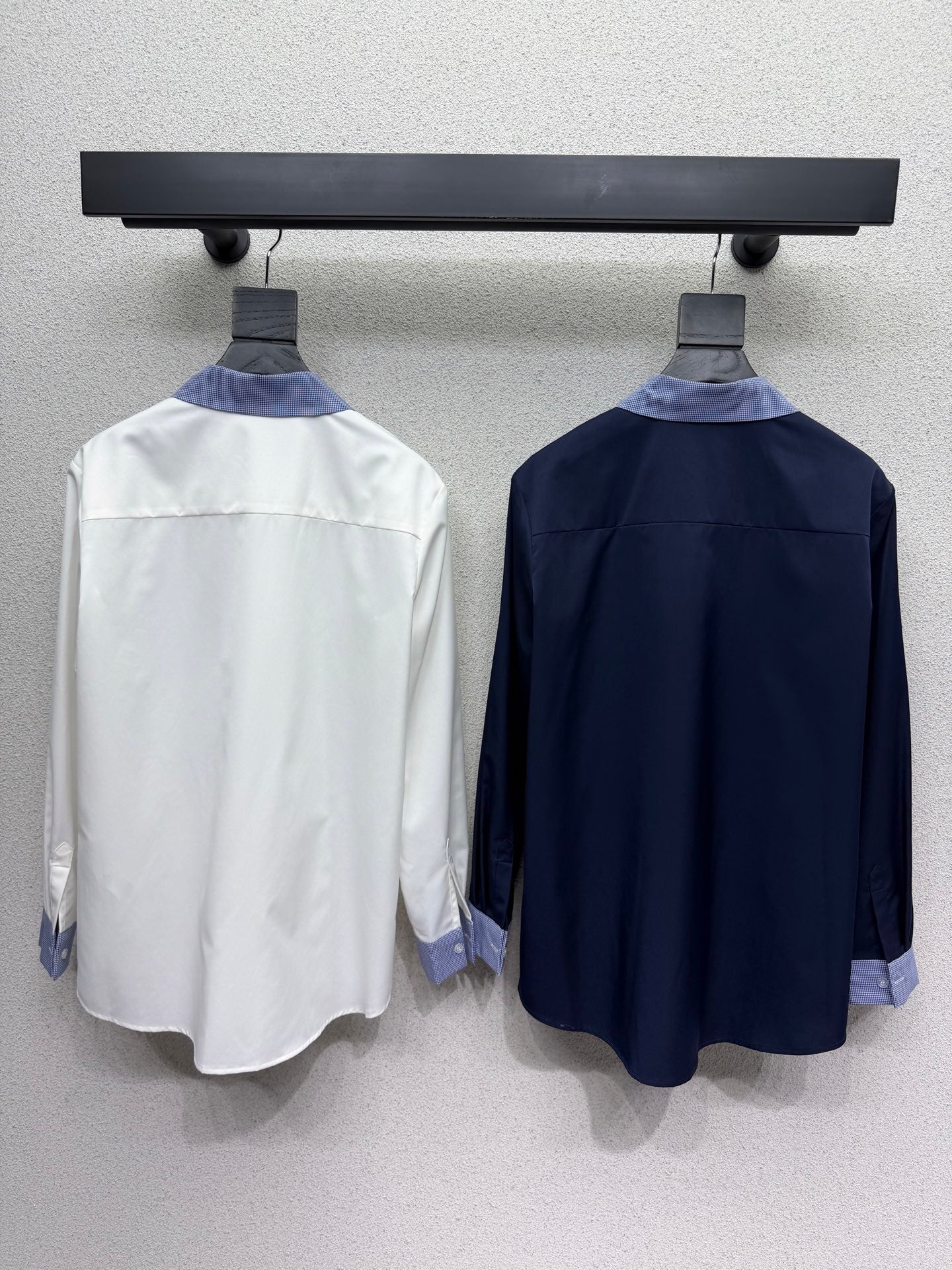 Miumiu 2026 Patchwork Shirt Black and White Polyester Cotton