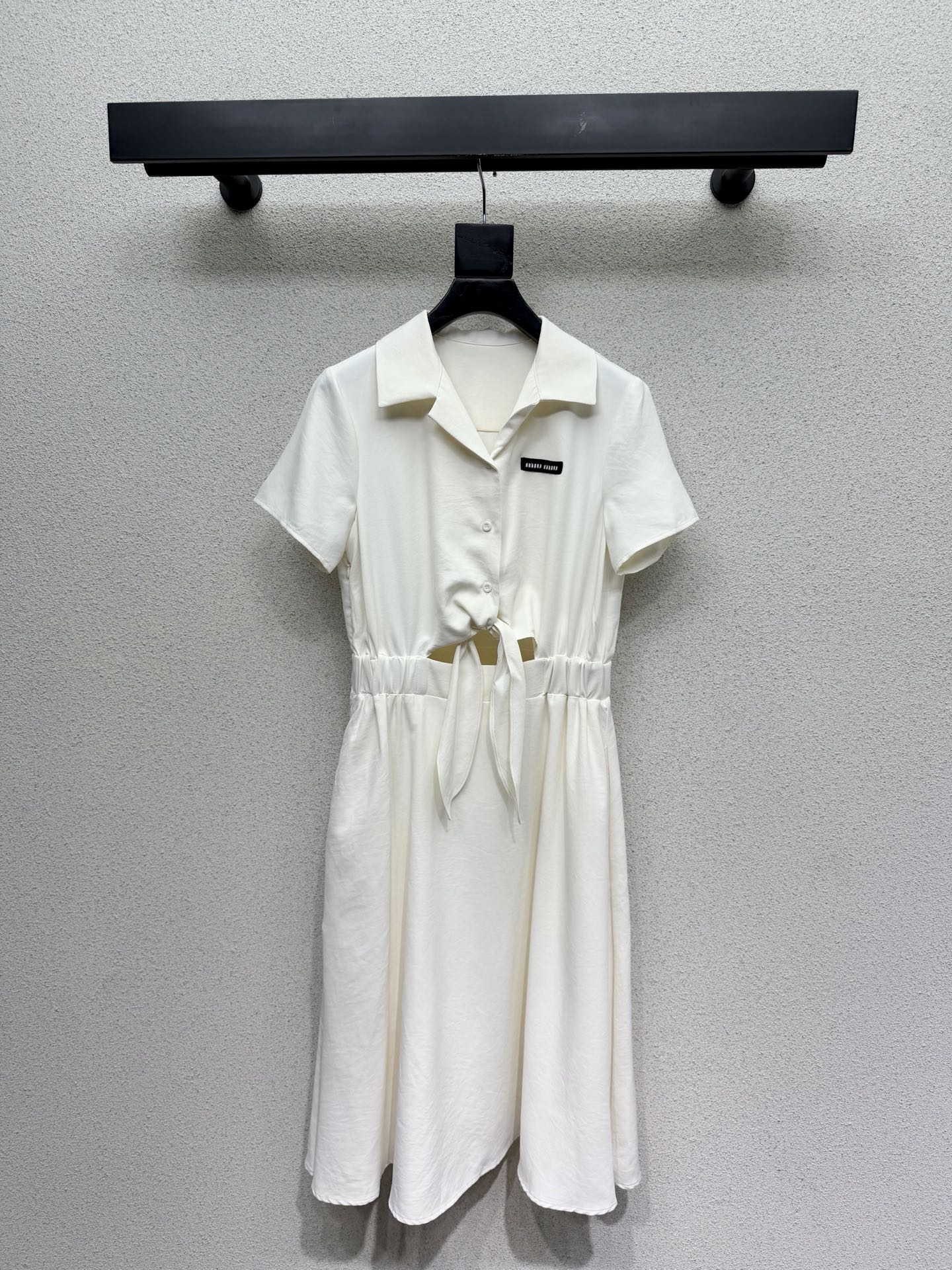 Miumiu 2026 Short-sleeved Shirt Dress Polyester 384302