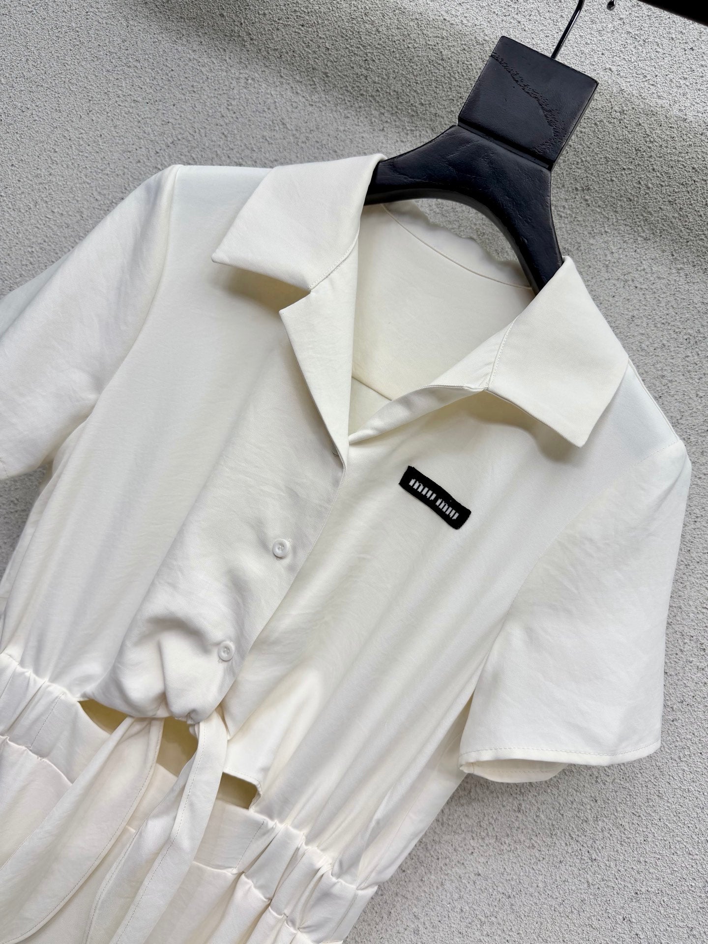 Miumiu 2026 Short-sleeved Shirt Dress Polyester 384302