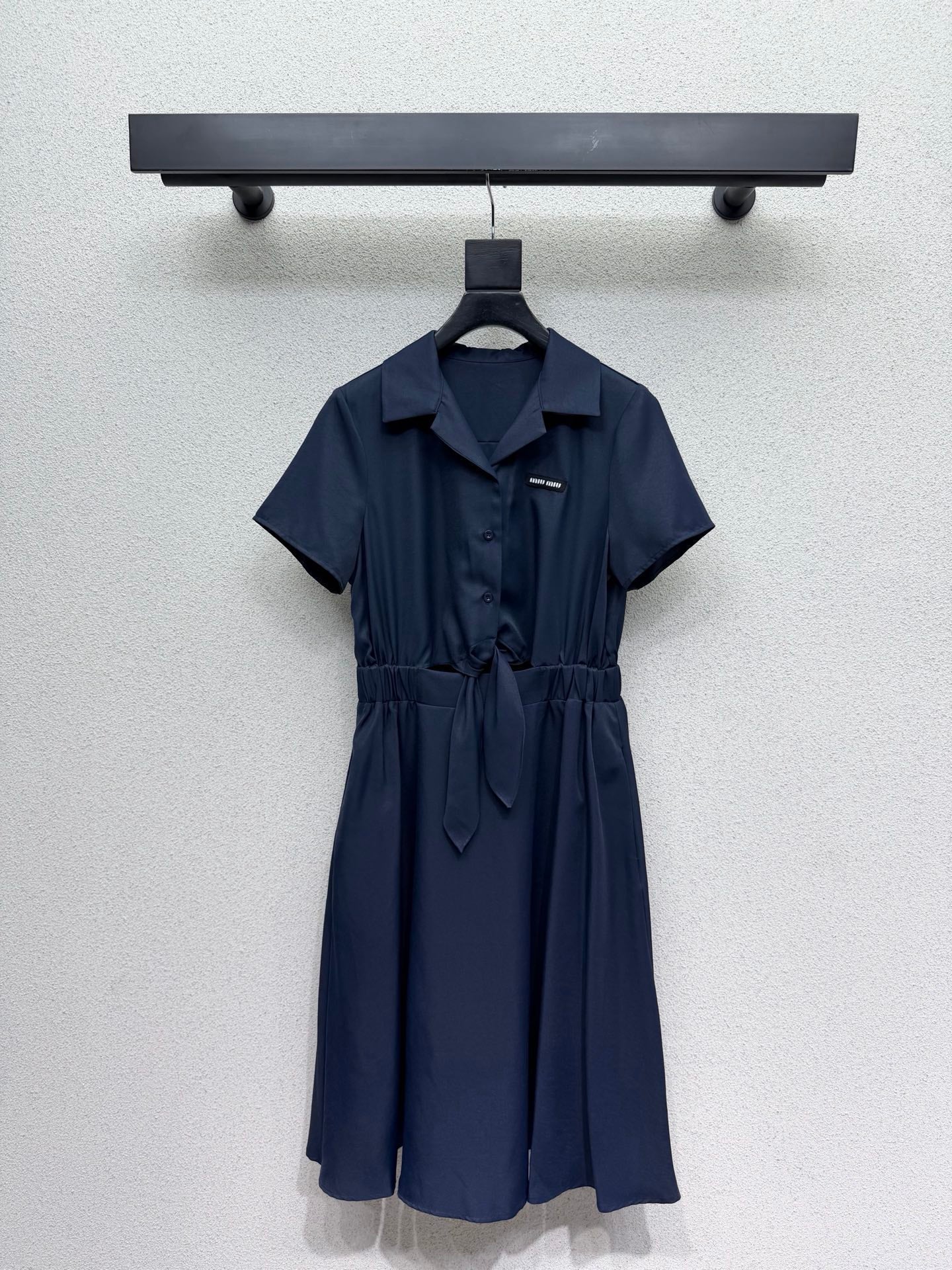 Miumiu 2026 Short-sleeved Shirt Dress Polyester 384302