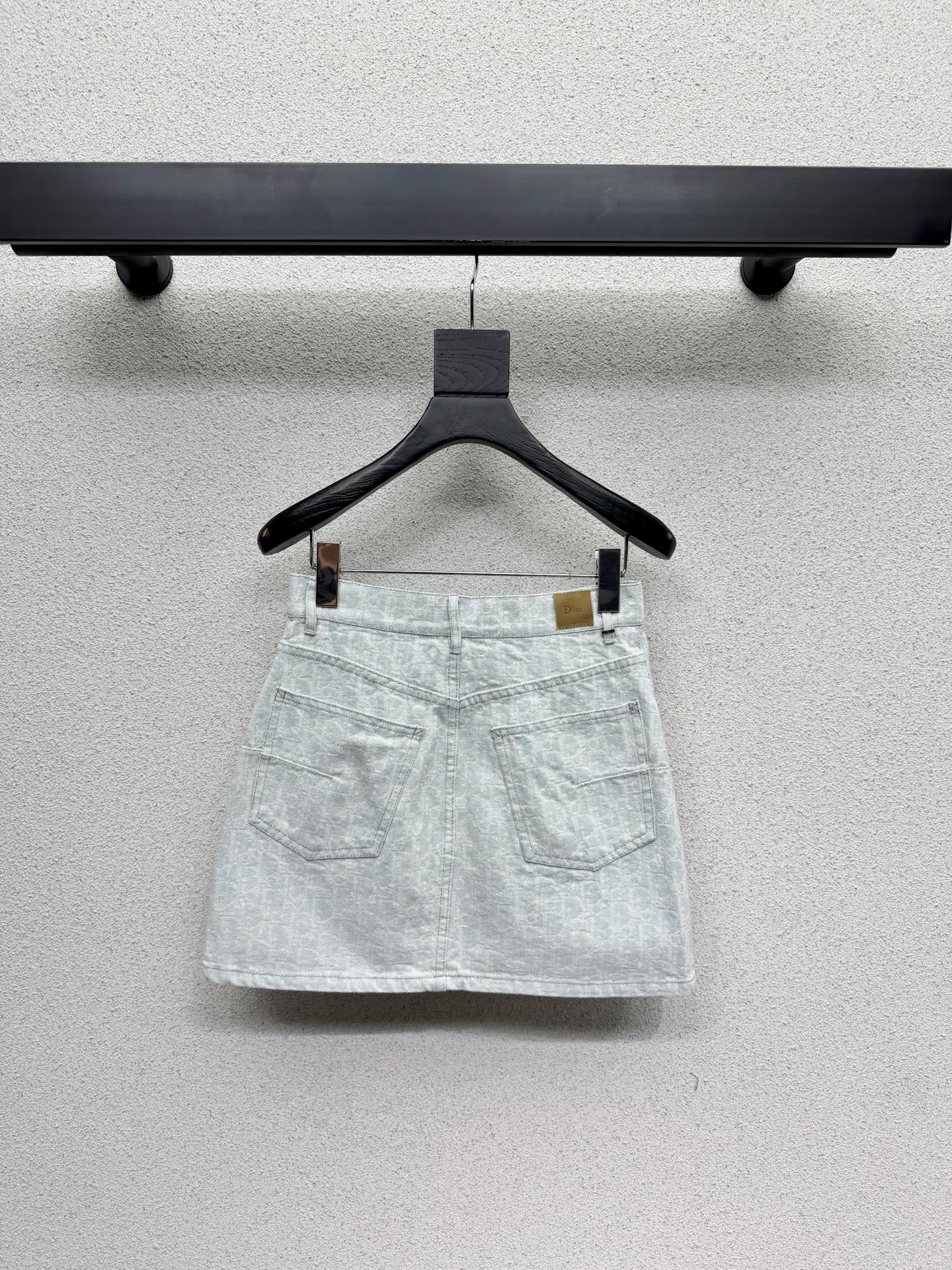 Dior 2026 Denim Midi Skirt Light Blue Cotton 400983
