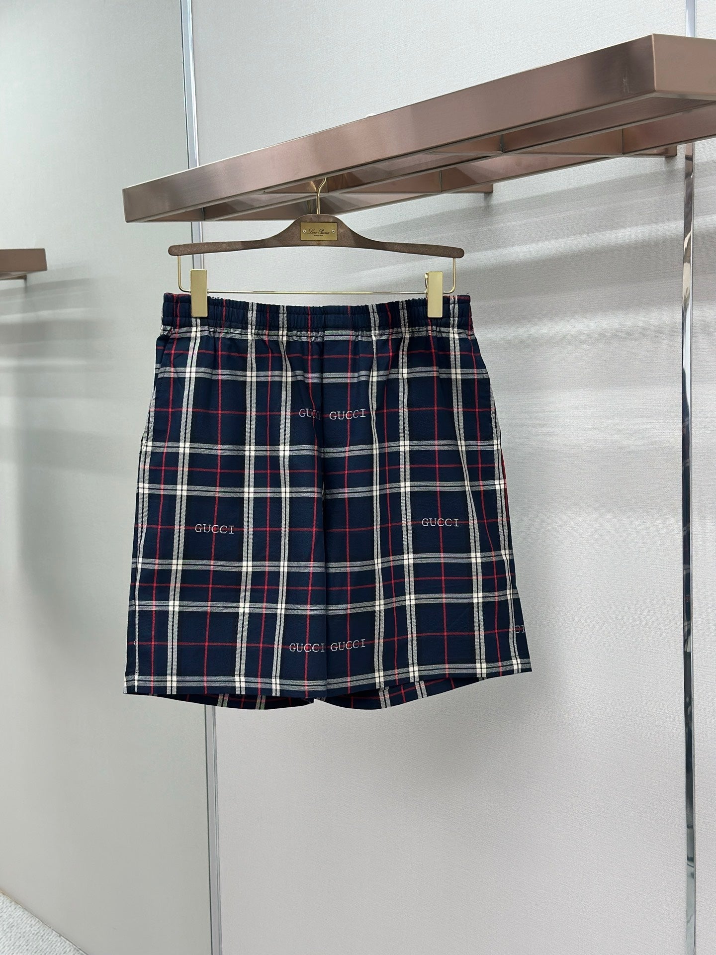 GC 2026 Men's Striped Shorts Navy Blue Red Cotton 699258