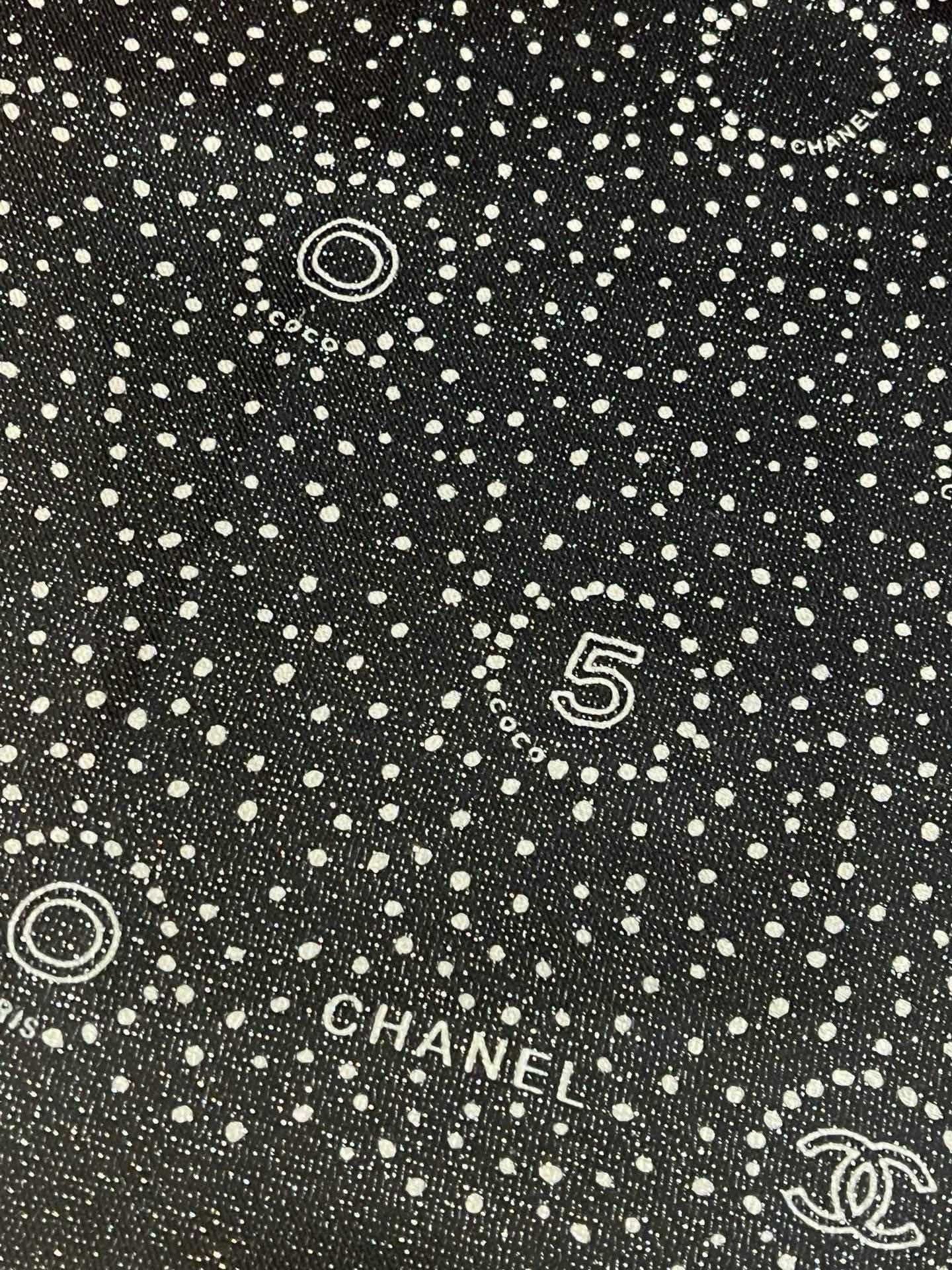 CC Scarf 200 CM In Black Polka Dot Cashmere  274118