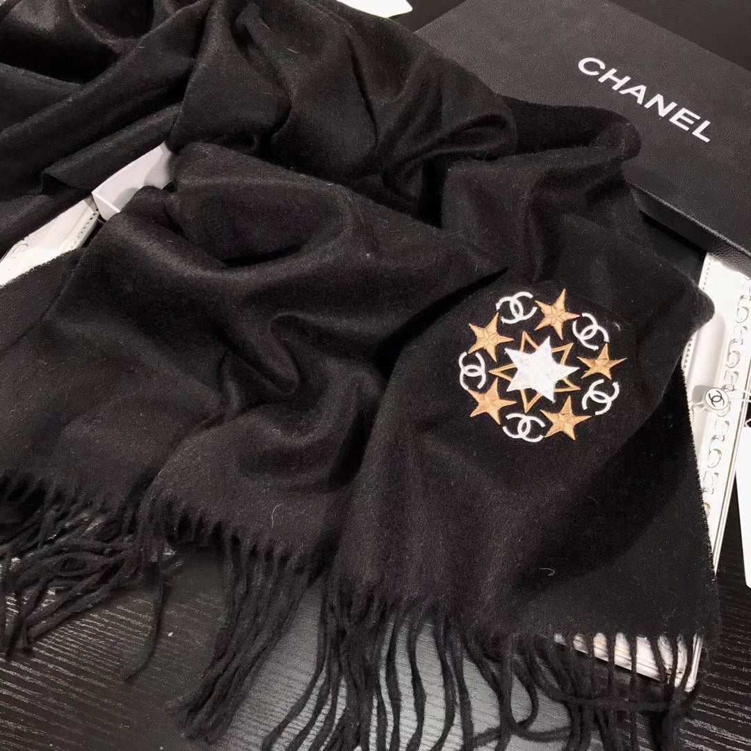 CC Scarf 200 CM In Black Cashmere 287466