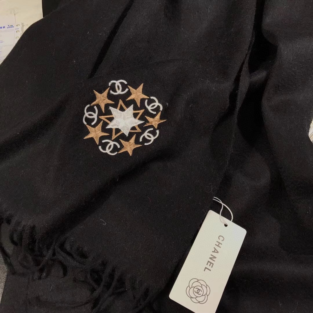 CC Scarf 200 CM In Black Cashmere 287466
