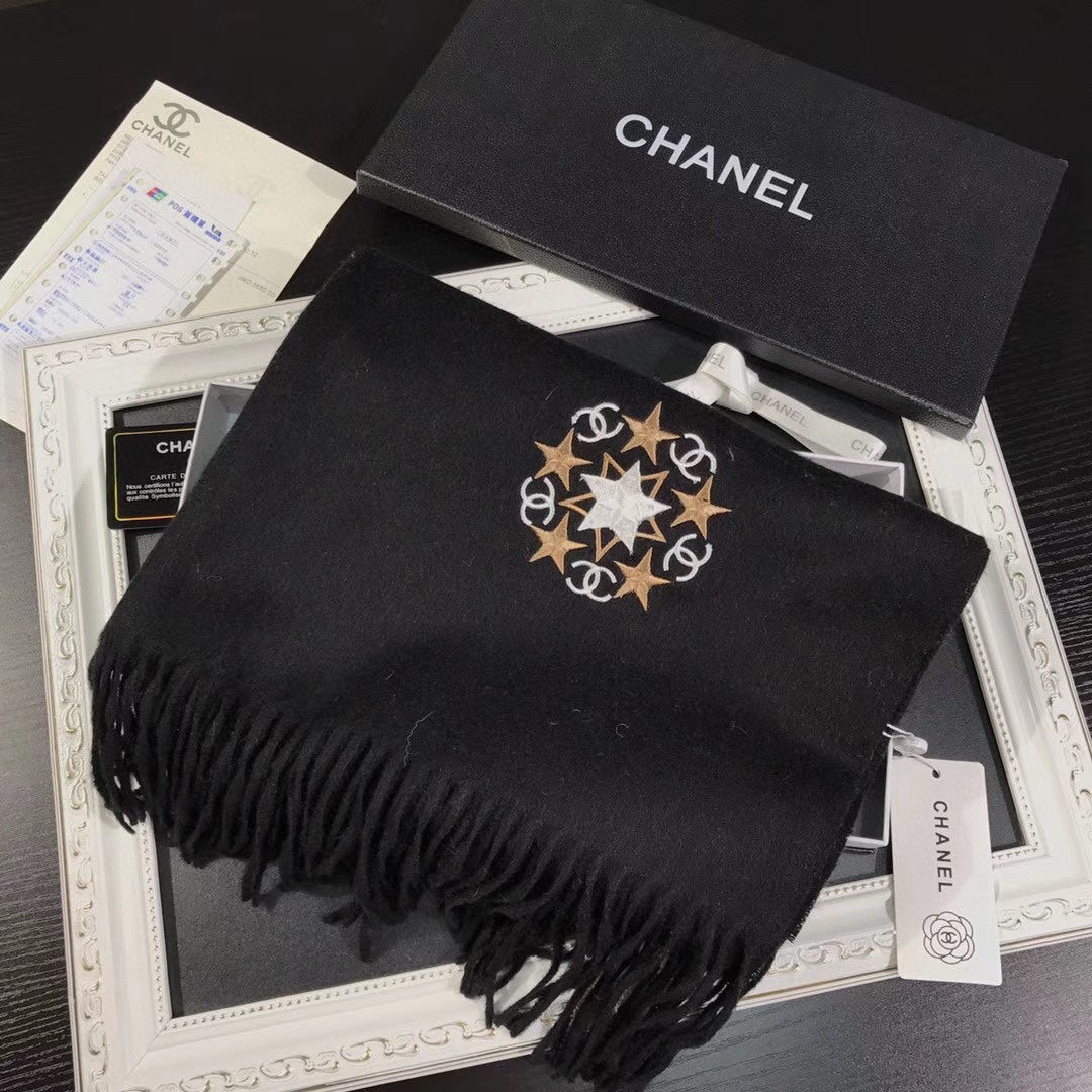 CC Scarf 200 CM In Black Cashmere 287466