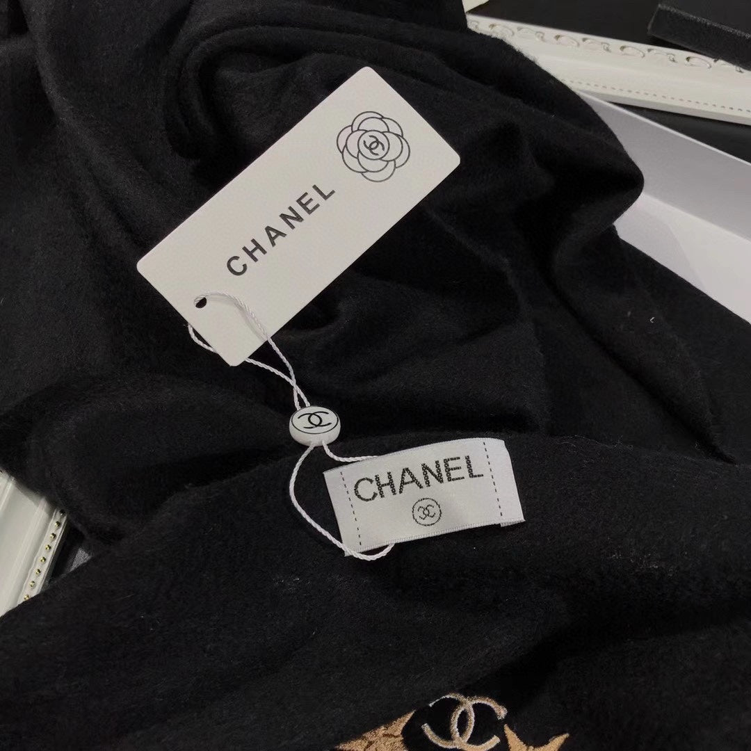 CC Scarf 200 CM In Black Cashmere 287466