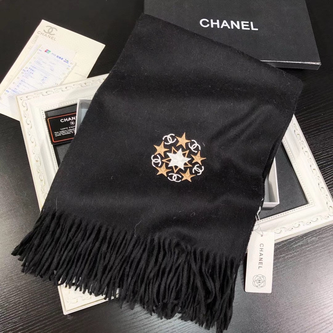 CC Scarf 200 CM In Black Cashmere 287466
