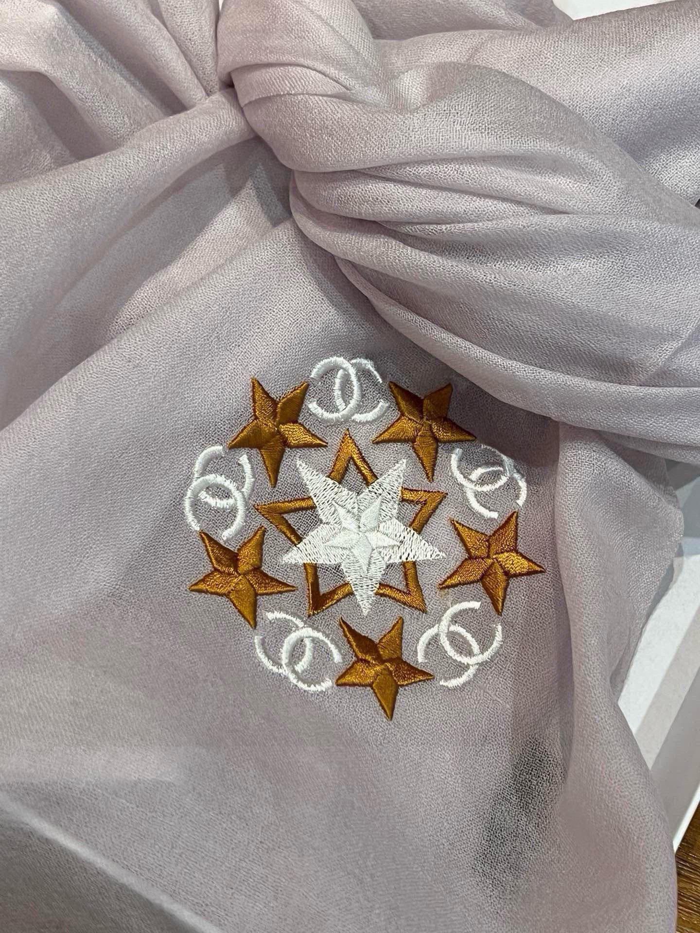 CC Scarf 200 CM In Light Purple Linen Fabric 407088