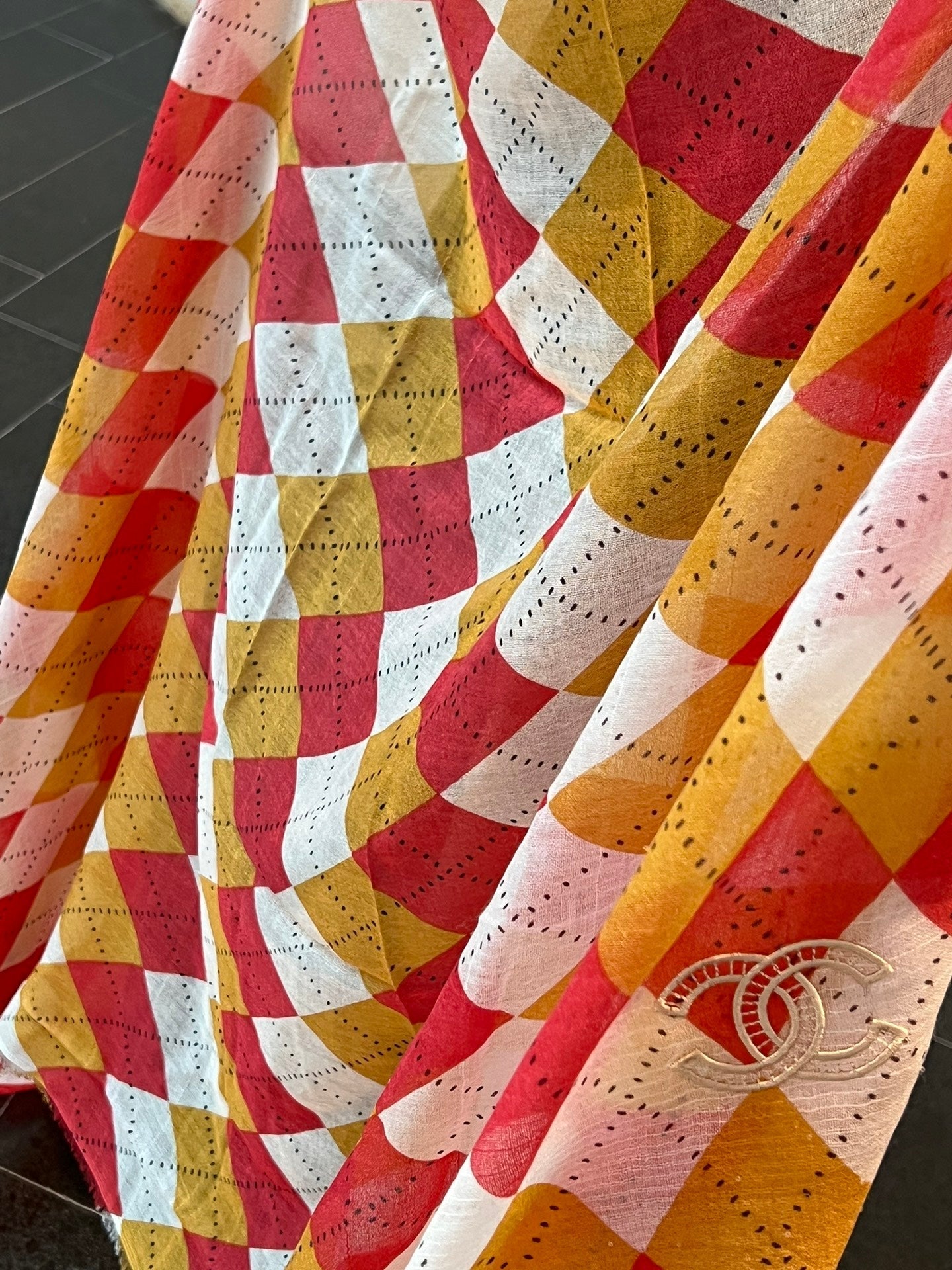 CC Scarf 200 CM In Colorful Linen Fabric 408758