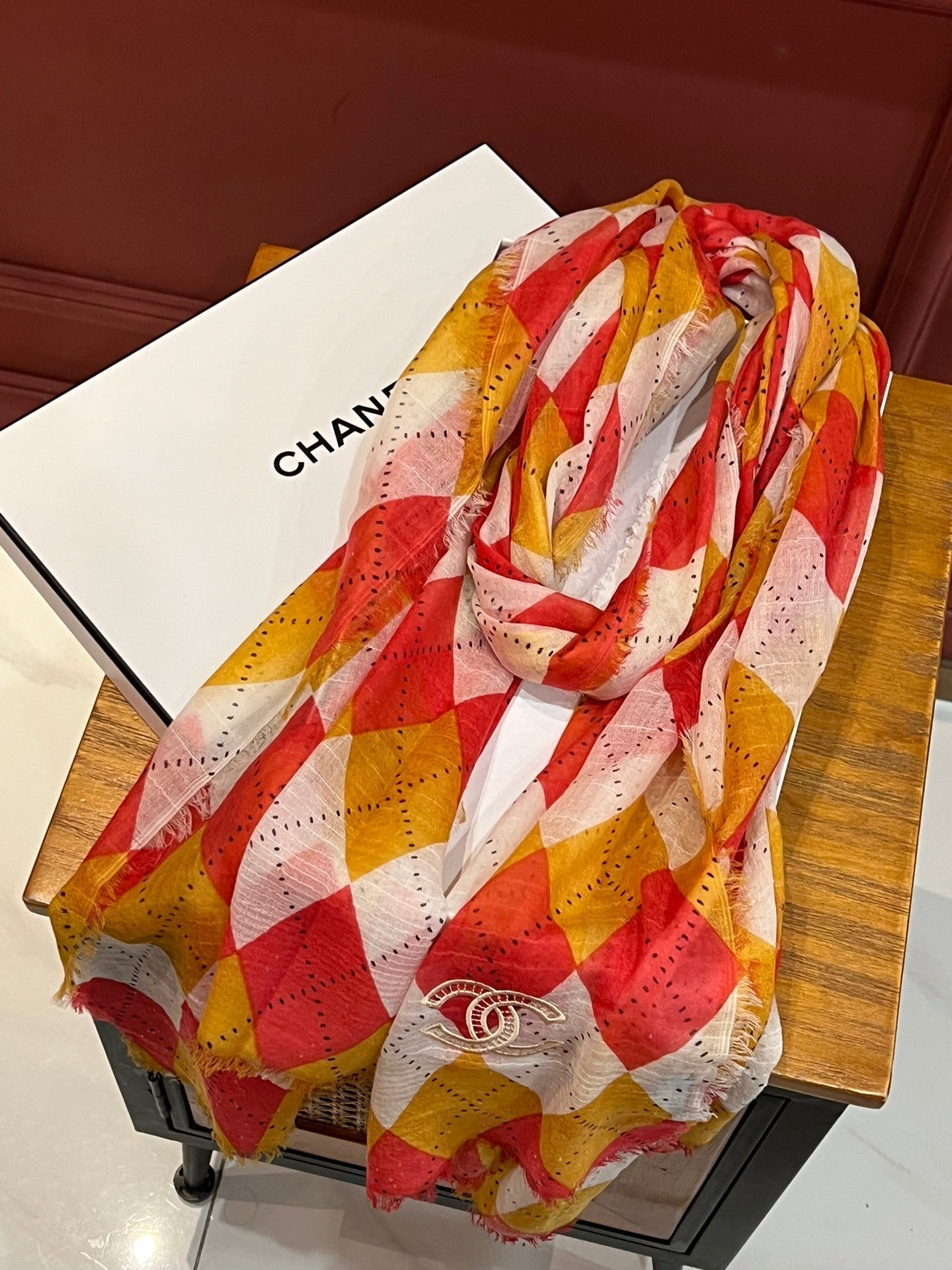 CC Scarf 200 CM In Colorful Linen Fabric 408758