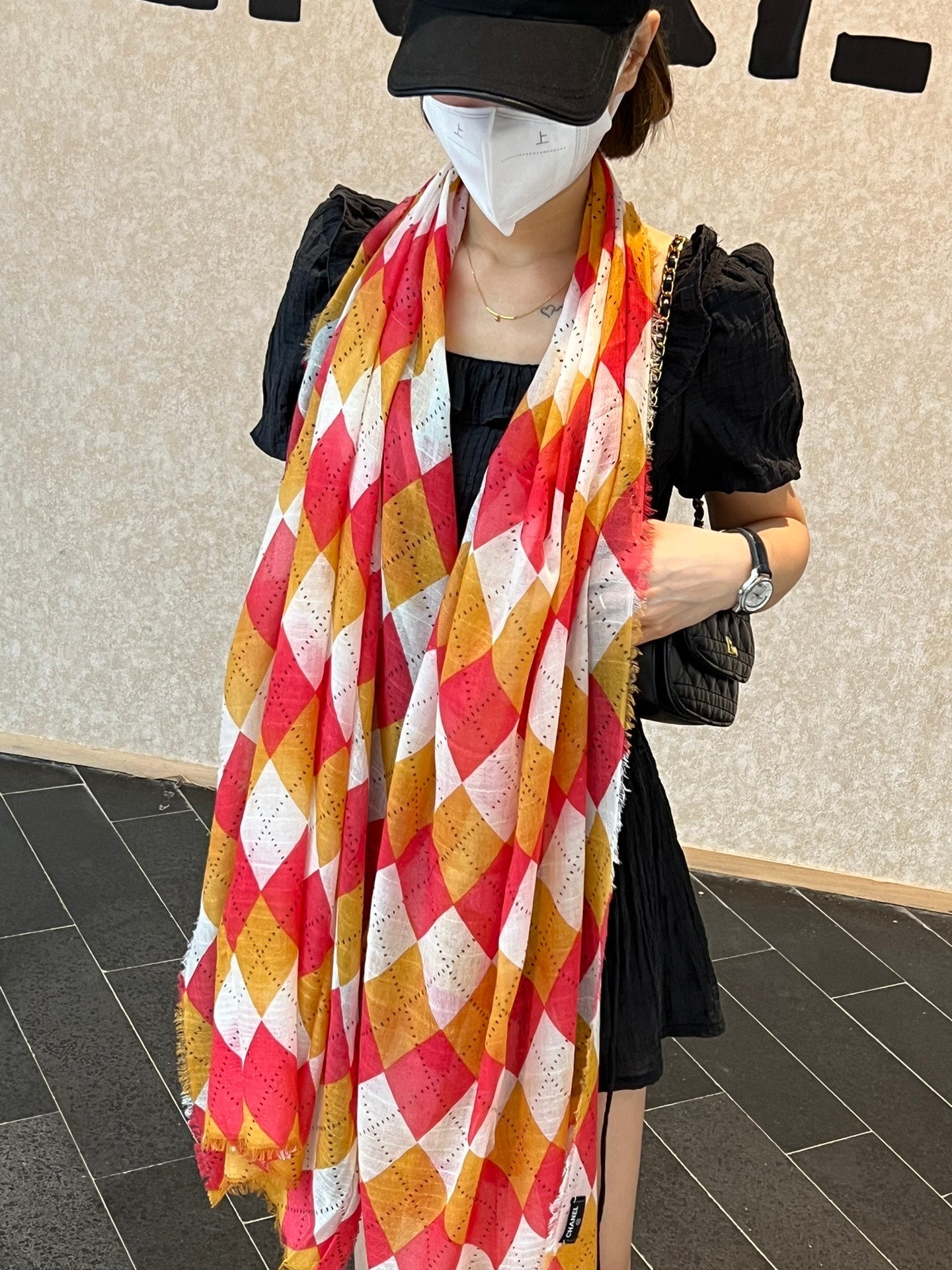 CC Scarf 200 CM In Colorful Linen Fabric 408758