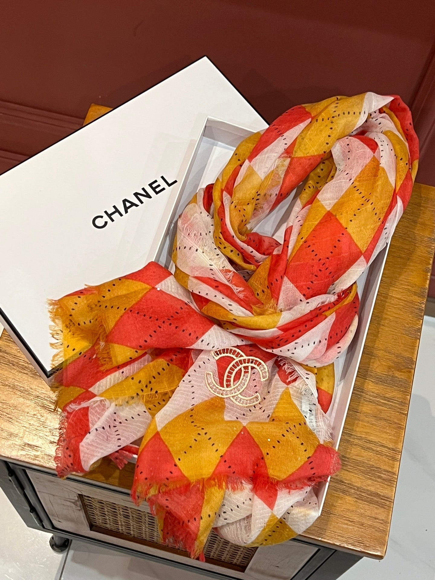 CC Scarf 200 CM In Colorful Linen Fabric 408758