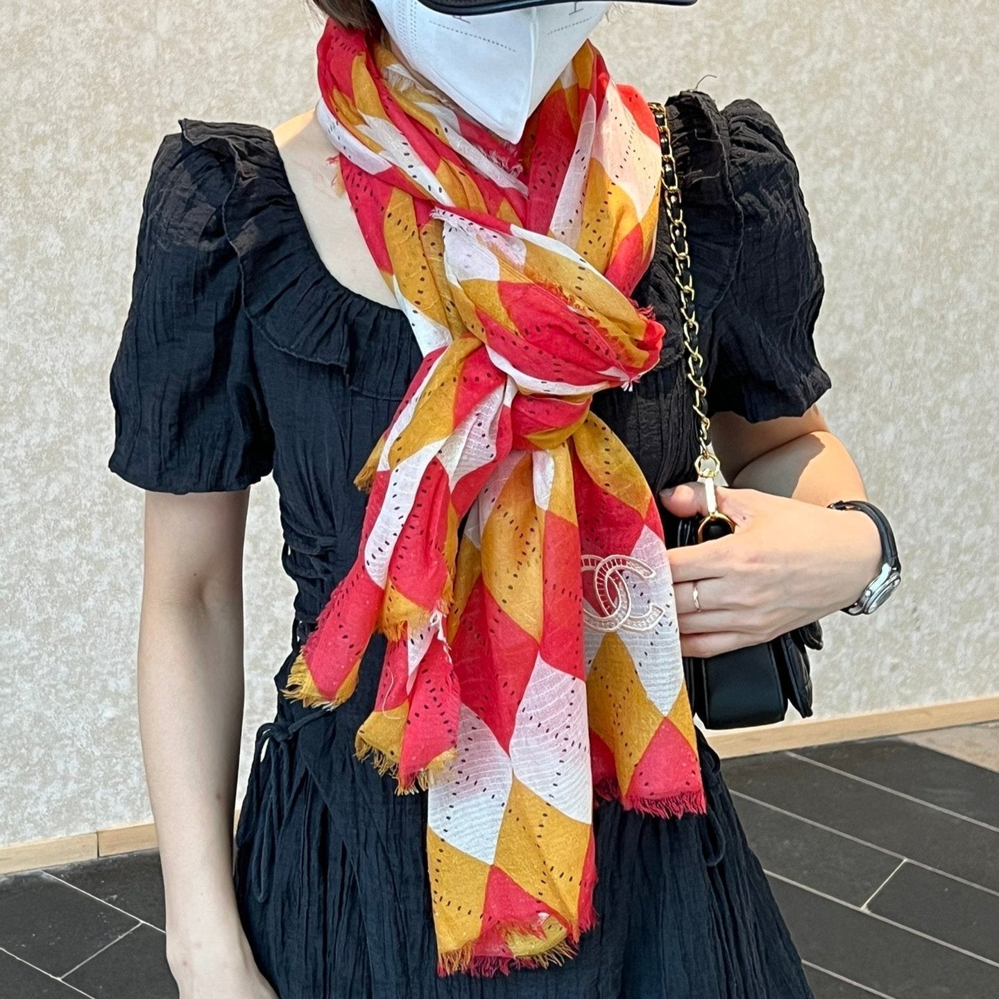 CC Scarf 200 CM In Colorful Linen Fabric 408758