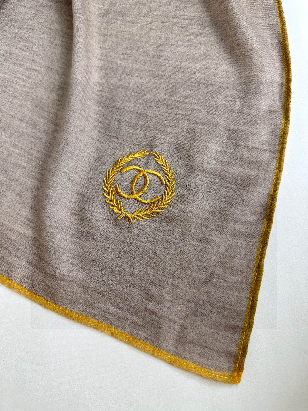 CC Scarf 200 CM In Grey Brown Cashmere Silk 274162