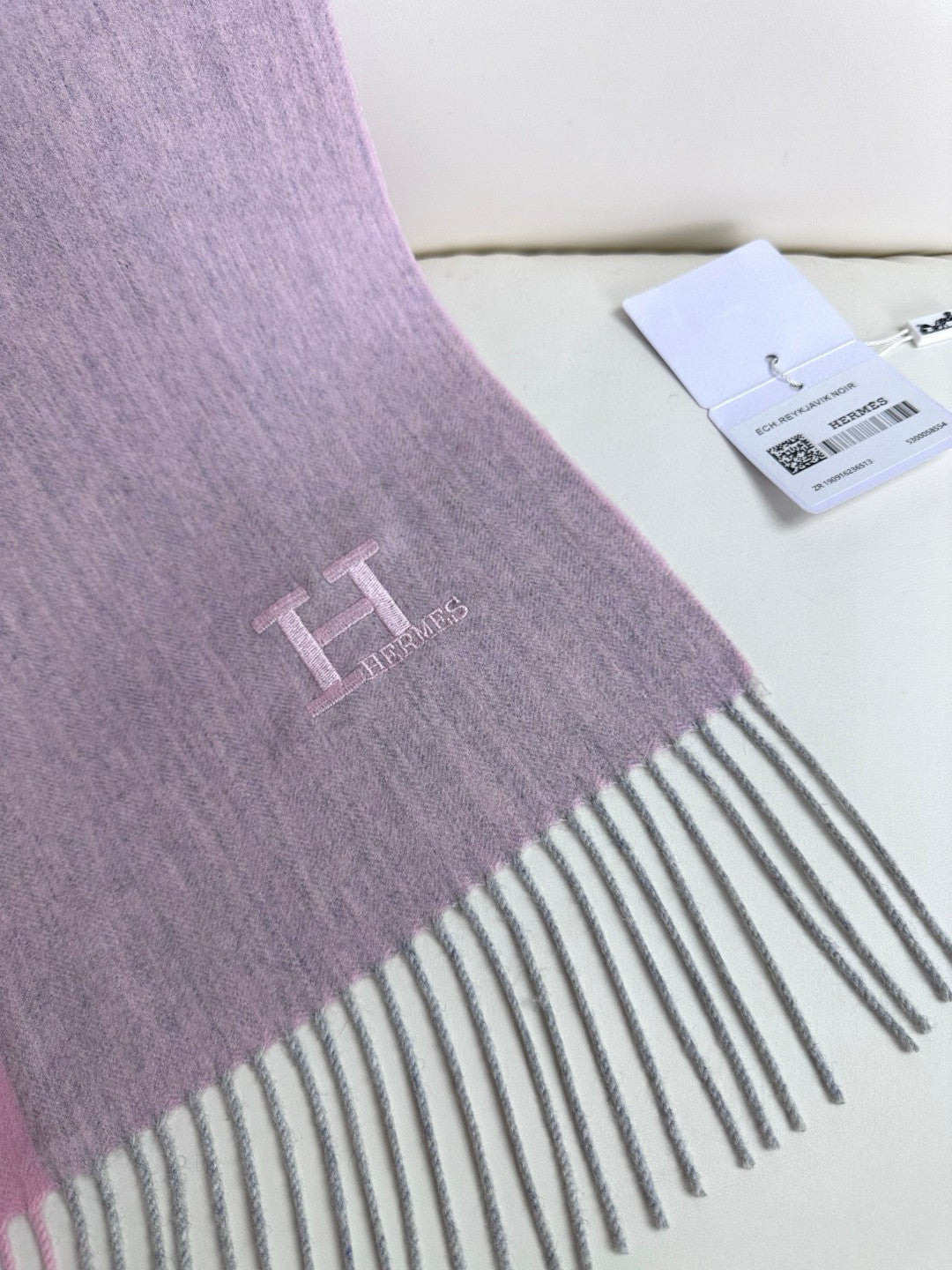 SCARF 190 CM IN PINK CASHMERE