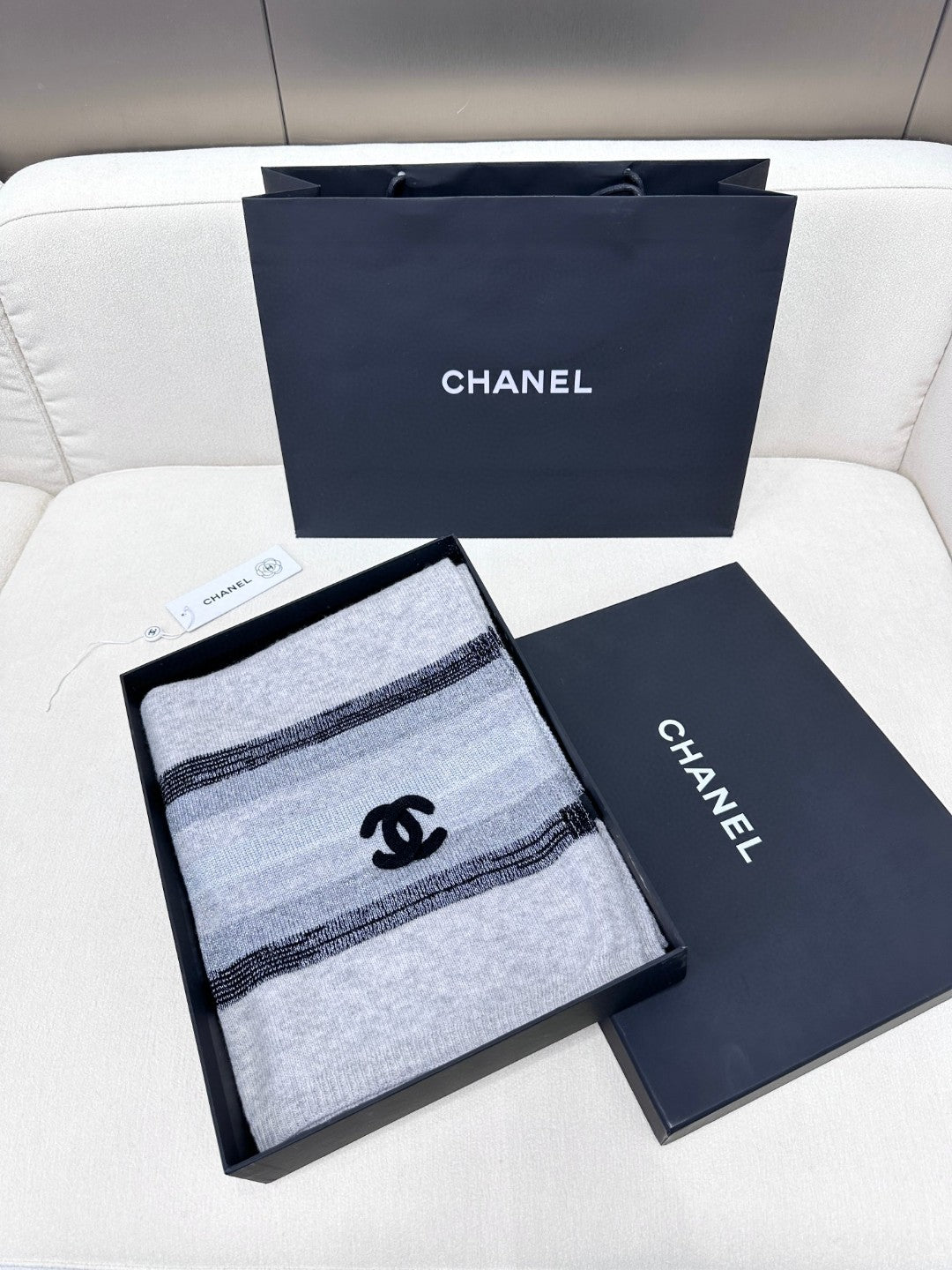 CC Scarf 210 CM In Grey Blue Cashmere 403864