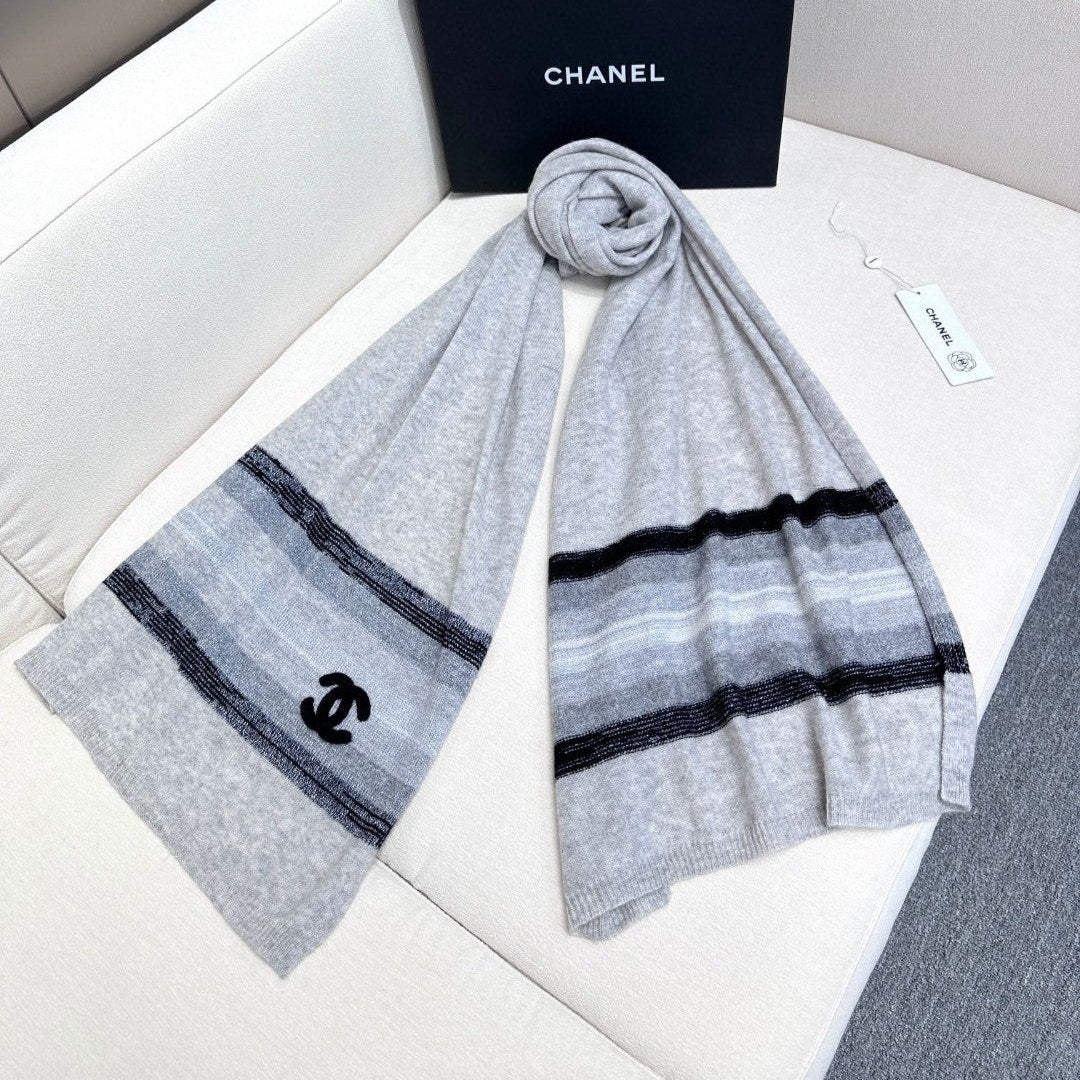 CC Scarf 210 CM In Grey Blue Cashmere 403864