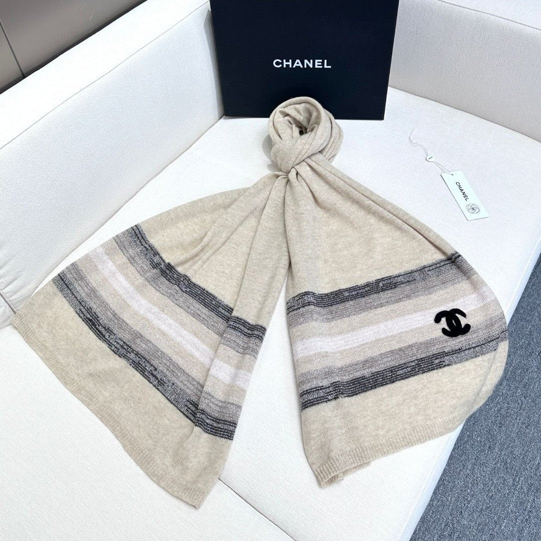 CC Scarf 210 CM In Beige Cashmere 403865
