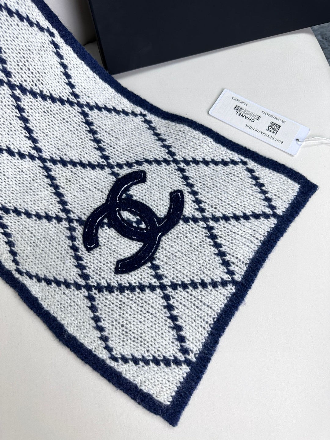 CC Scarf 180 CM In Grey Mix Dark Blue Cashmere 407234