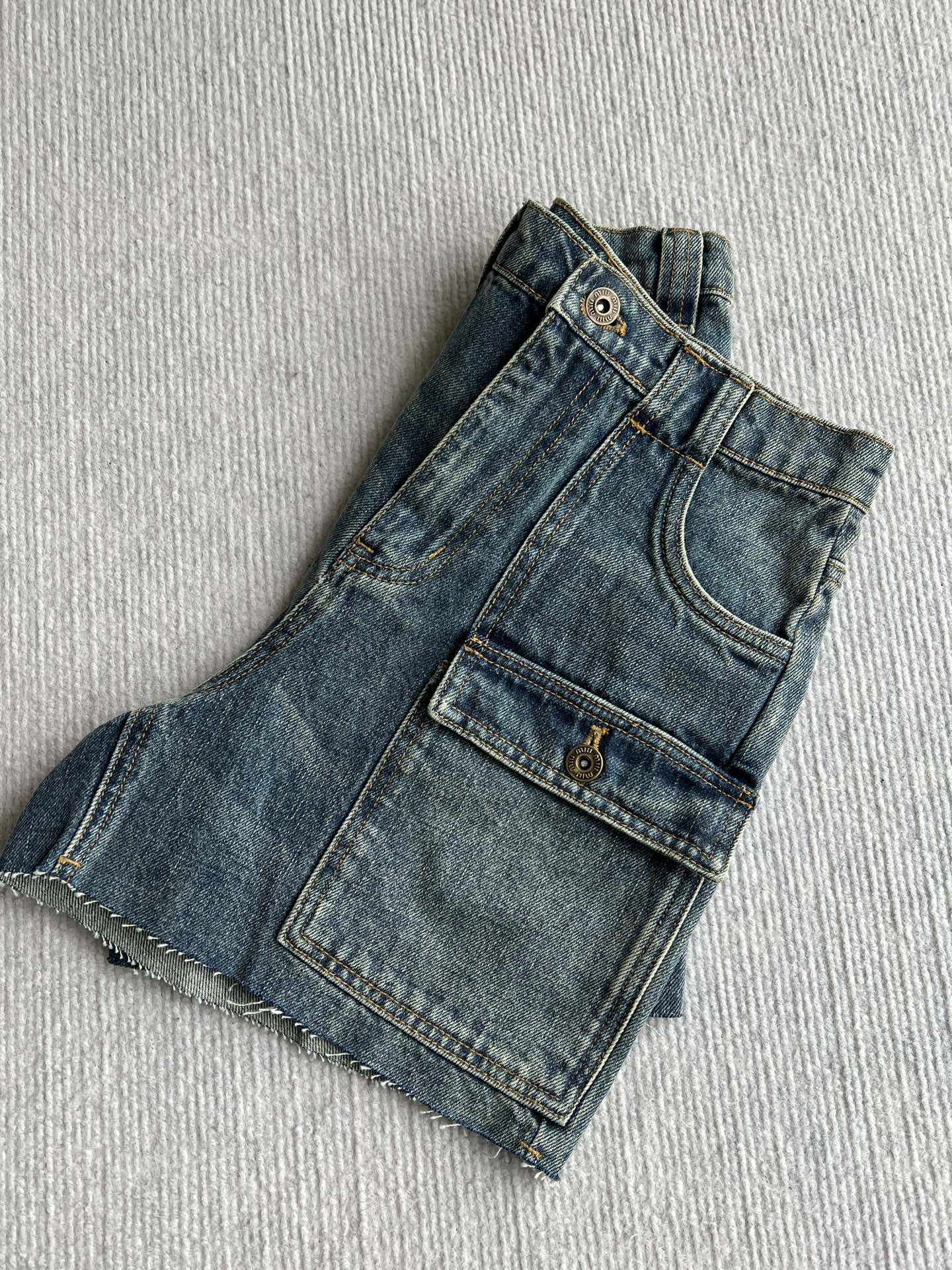 Miumiu 2026 Denim Short Blue Cotton 356321