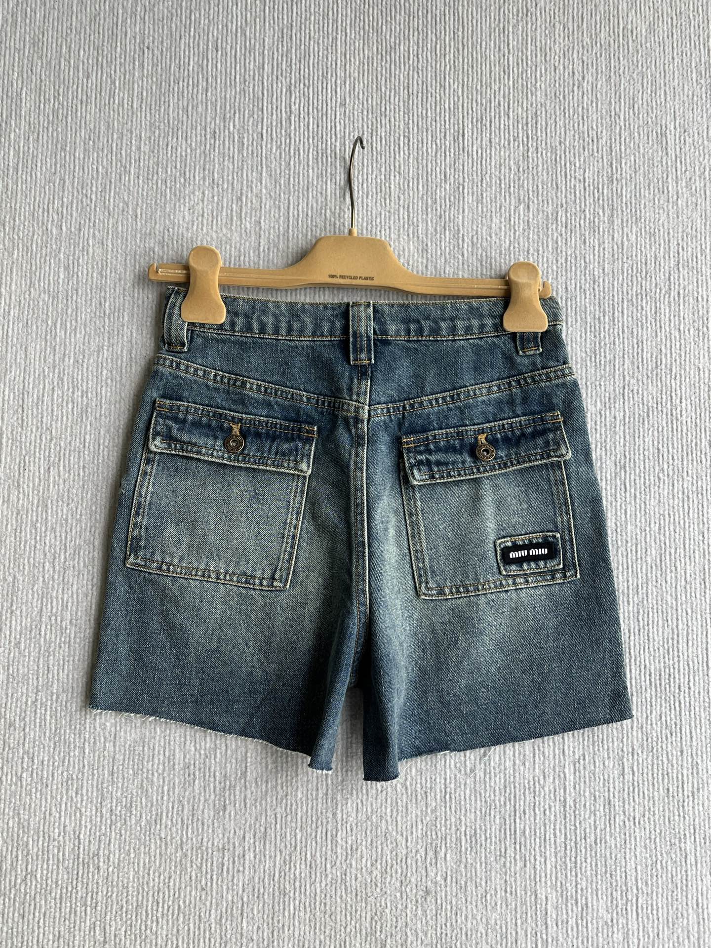 Miumiu 2026 Denim Short Blue Cotton 356321