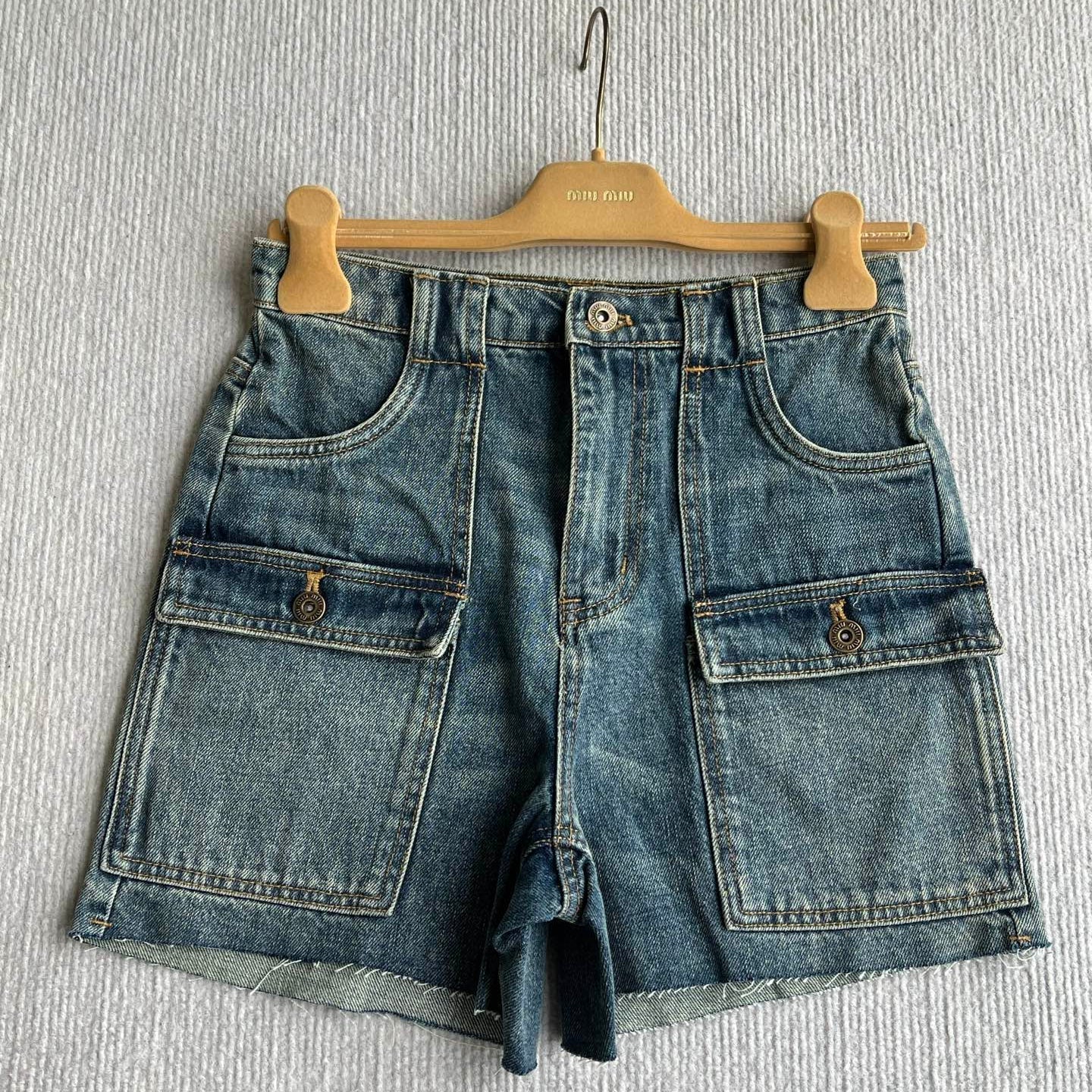 Miumiu 2026 Denim Short Blue Cotton 356321