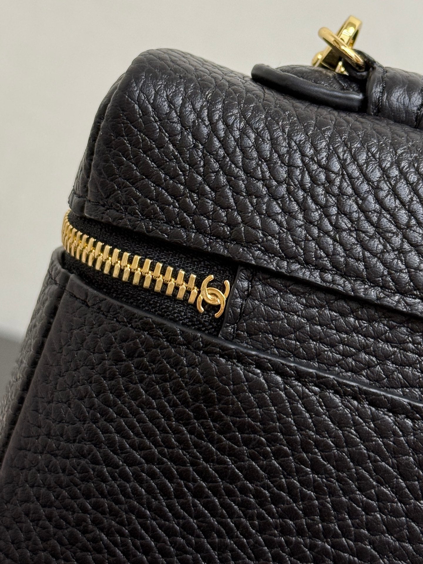 Chanel 2026 Vanity Bag Black Grained Calfskin