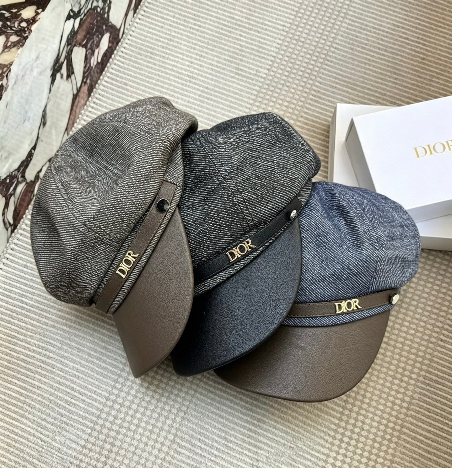 Dior Beret Denim Leather 212643