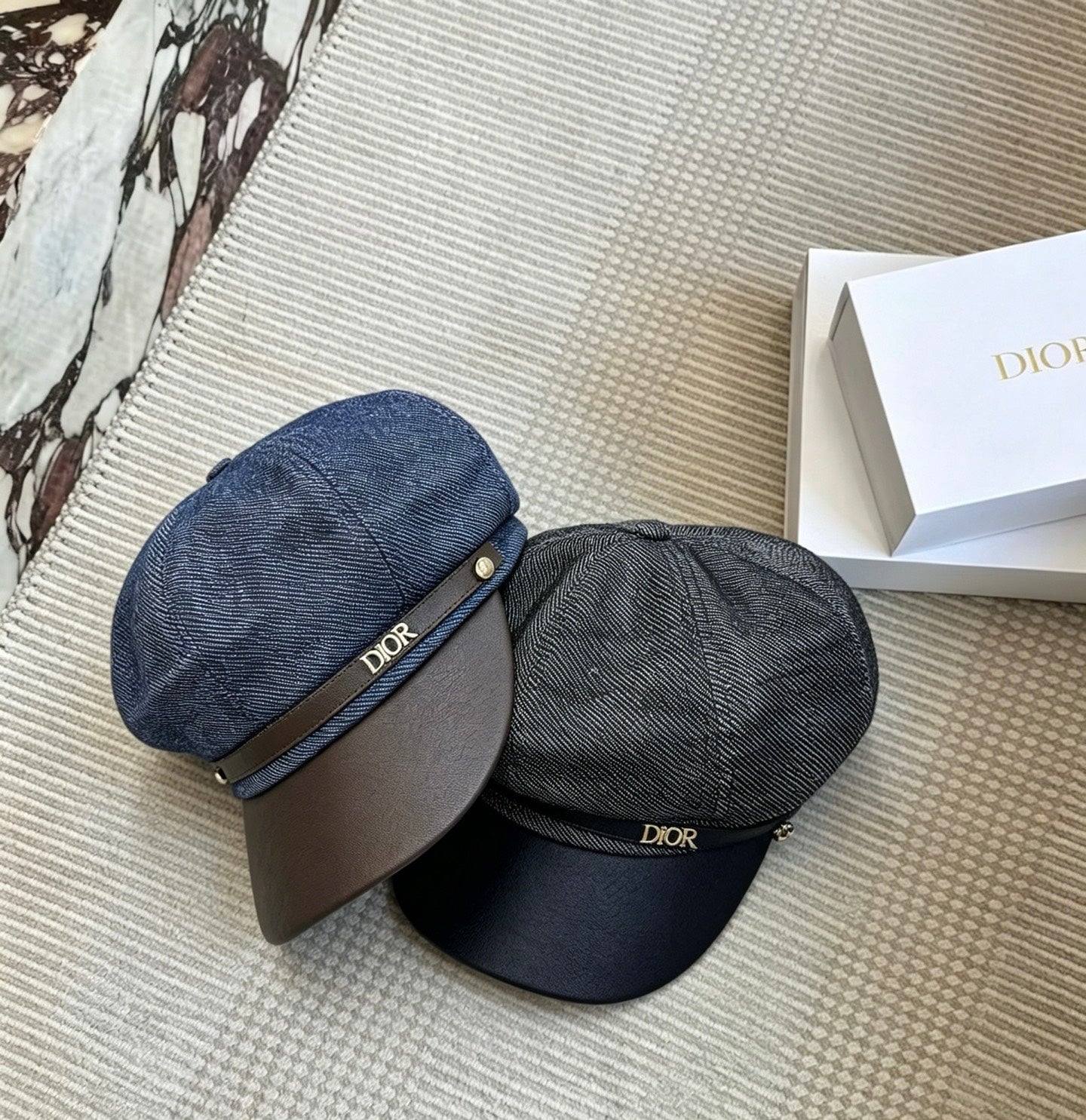 Dior Beret Denim Leather 212643