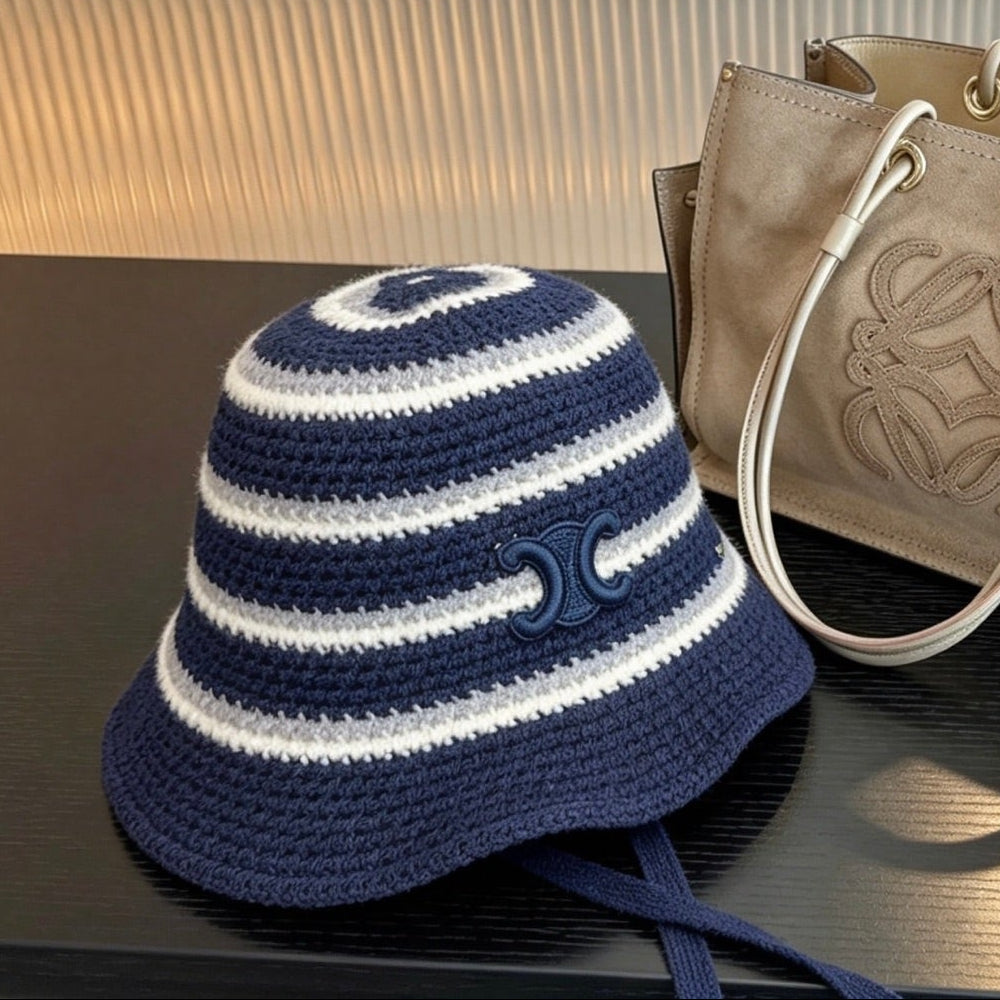 Celine Bucket Triomphe Knitted Hat 212771