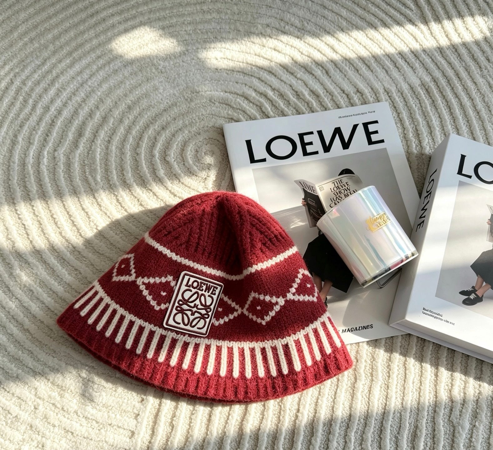 Loewe Jacquard Knit Bucket Hat 212901