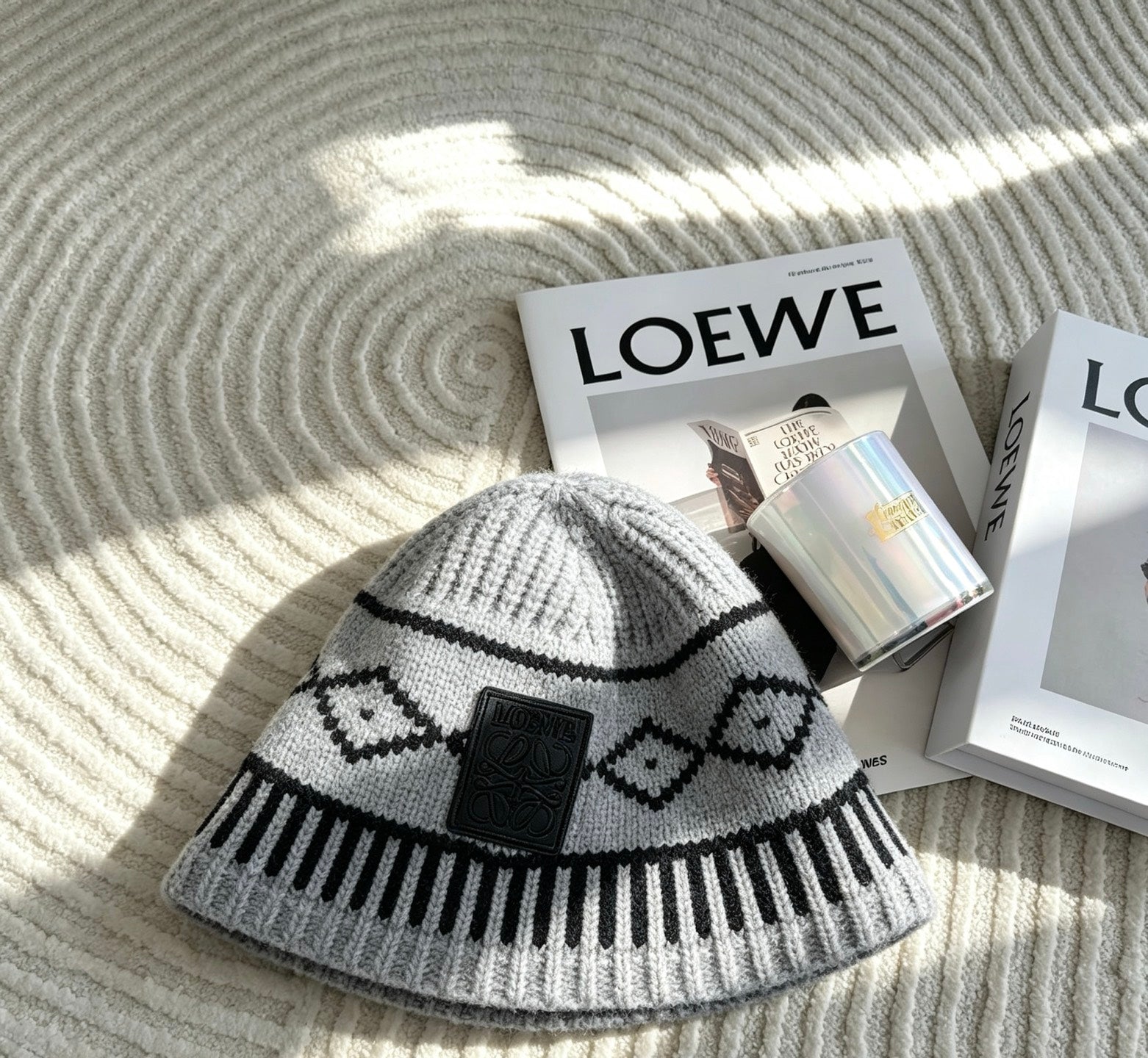 Loewe Jacquard Knit Bucket Hat 212901