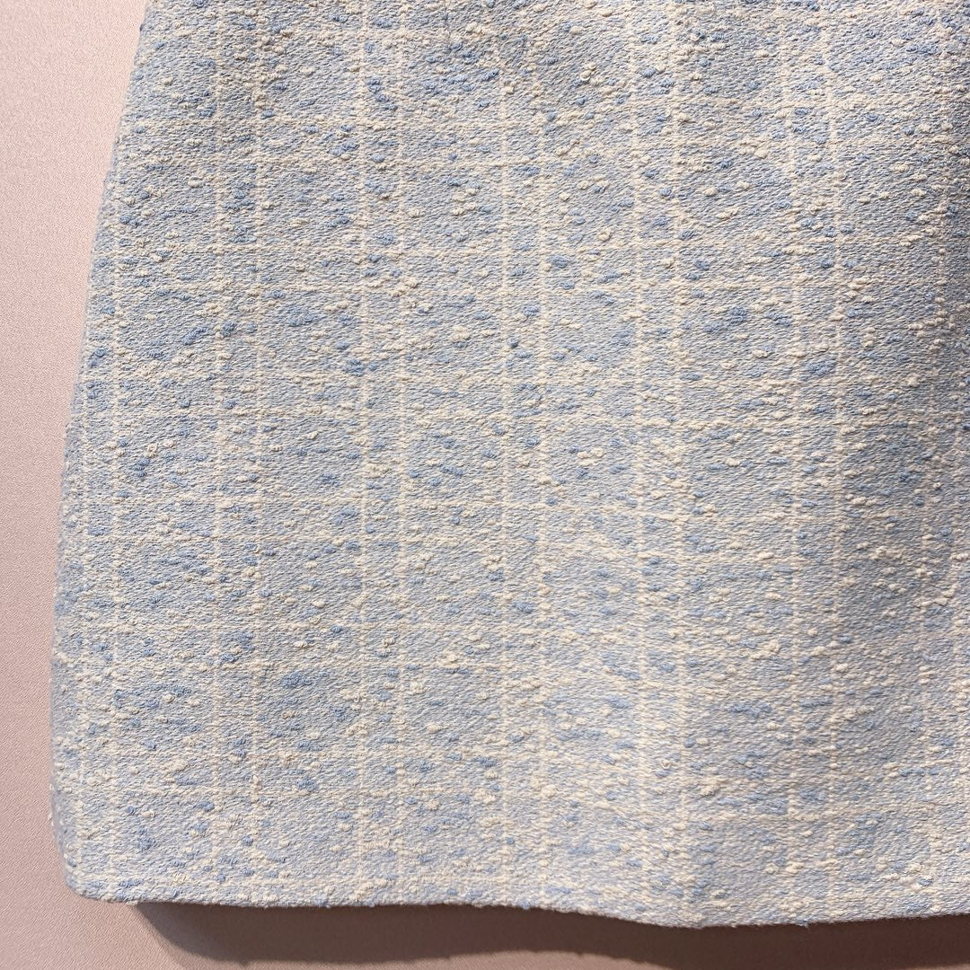 CD 25 Plaid Jacket Light Blue Cotton 295978