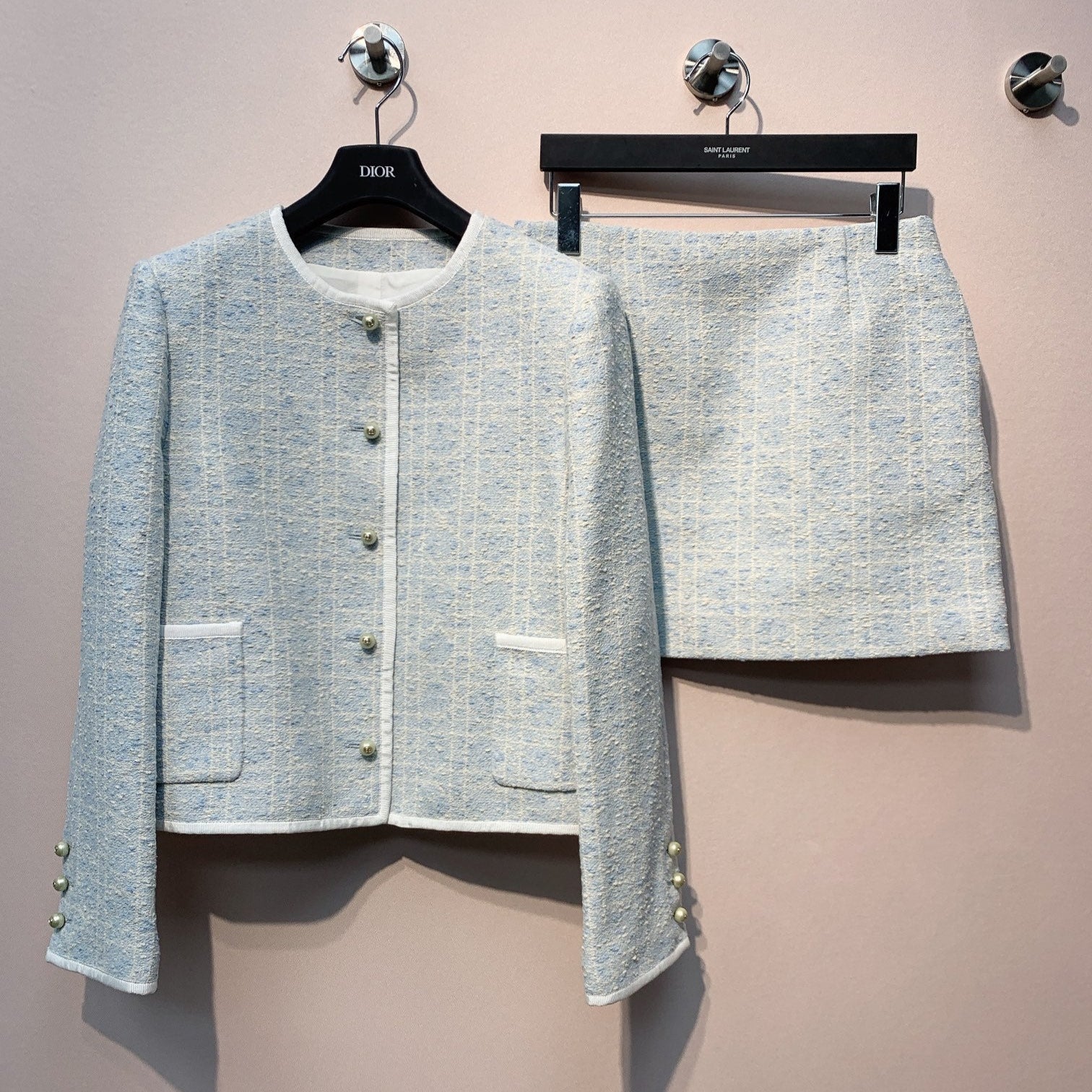 CD 25 Plaid Jacket Light Blue Cotton 295978