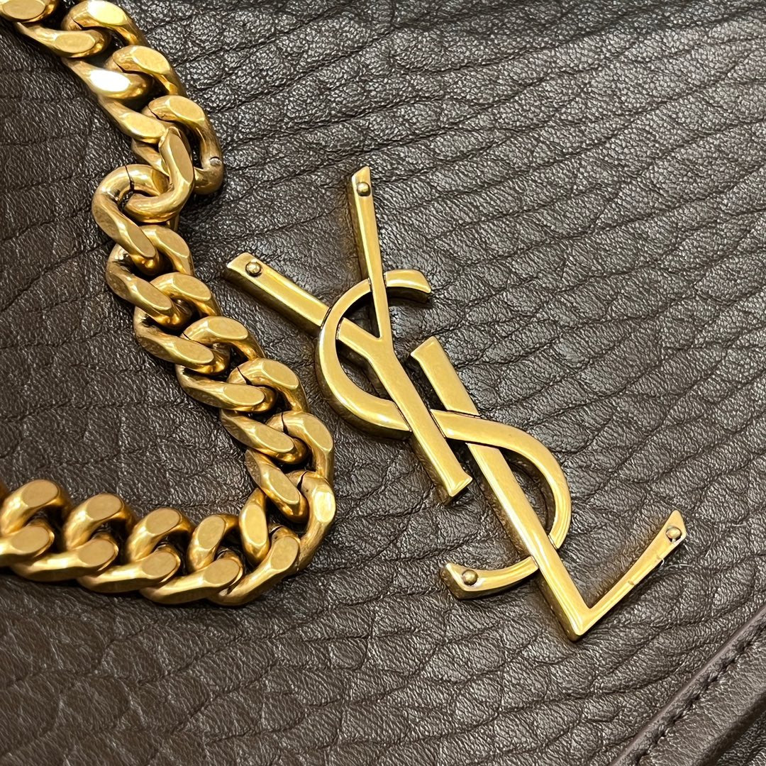YSL Handbag 28 Brown Pattern Lambskin