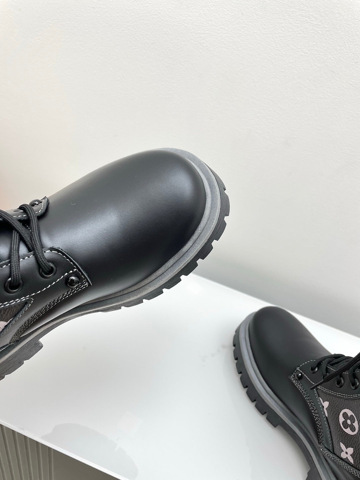 LV 25  Ankle Boots Black Monogram Cowhide 576224