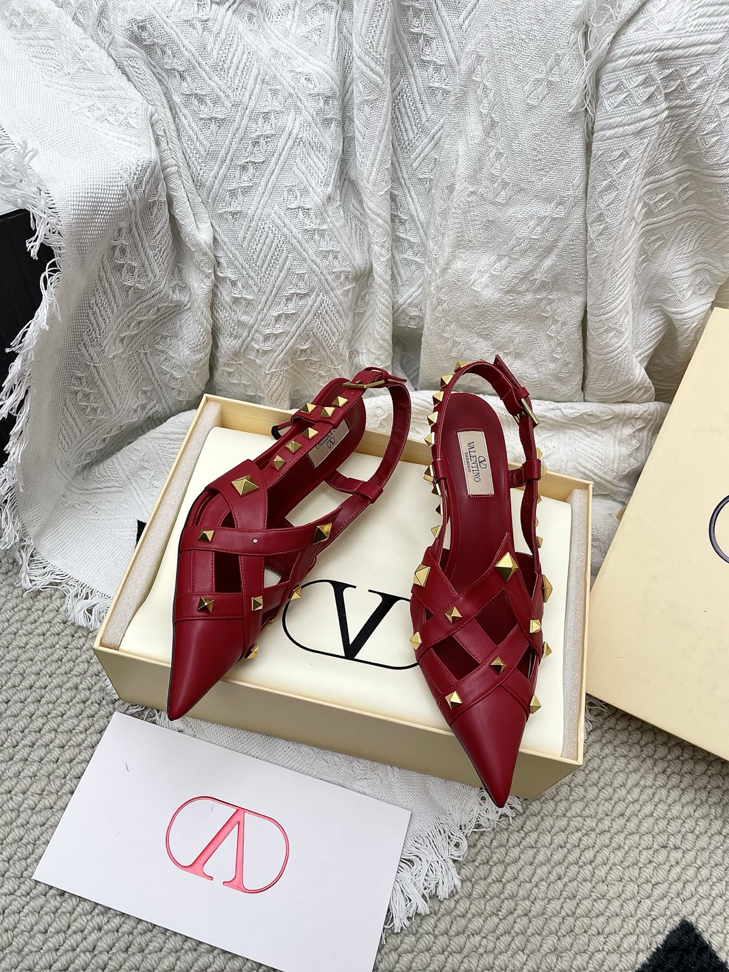 VT 26s Slingback 60 Dark Red Lambskin 611372