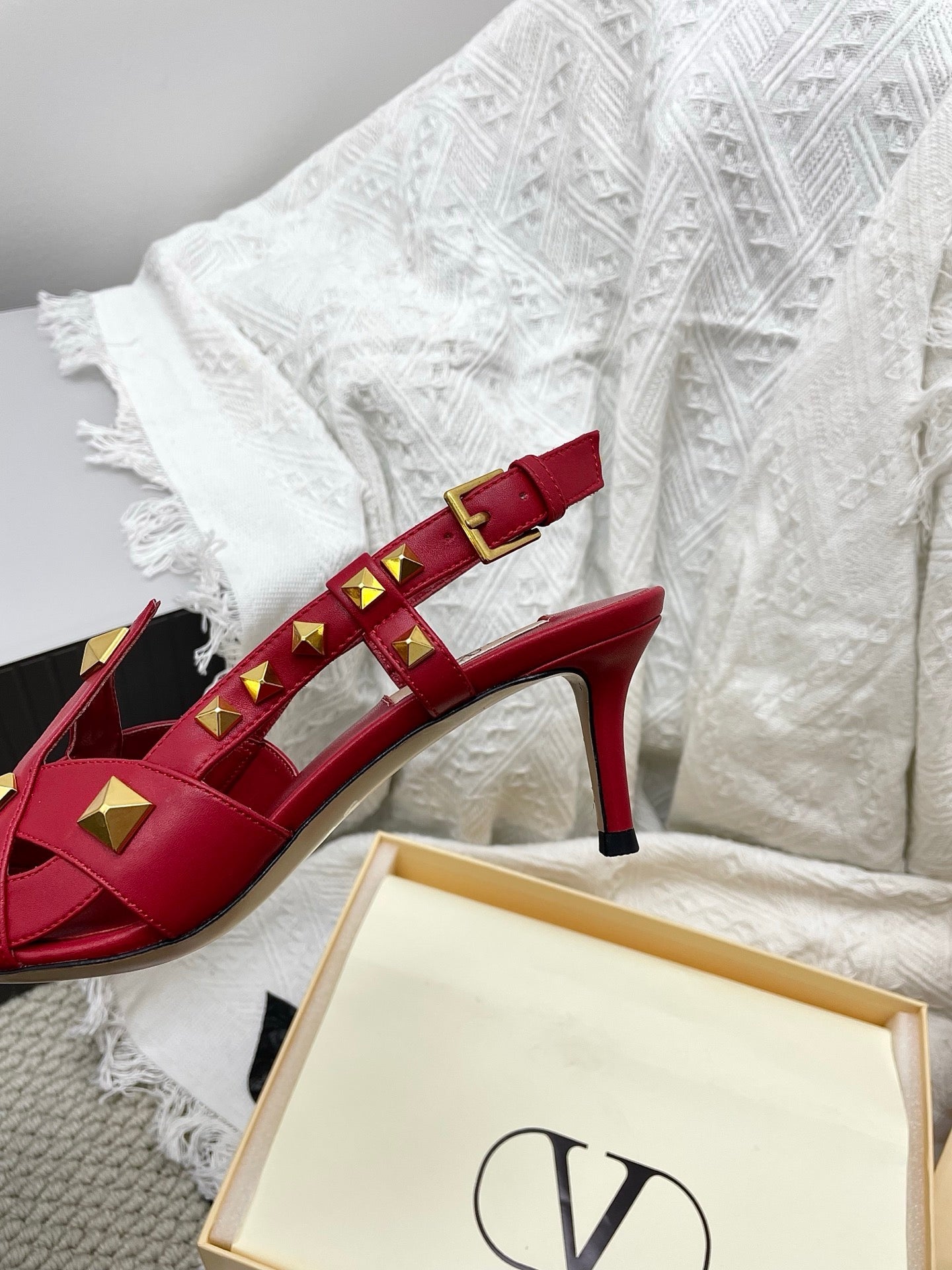VT 26s Slingback 60 Dark Red Lambskin 611372