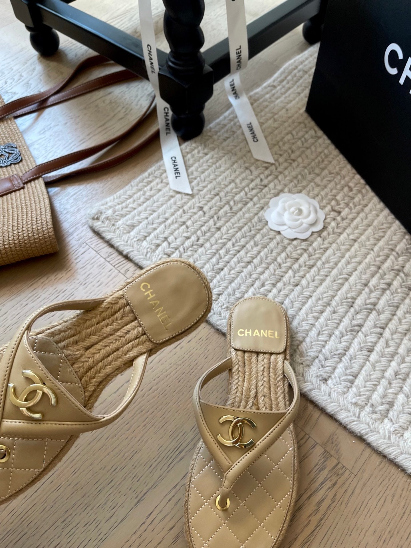 CC 25 Flip Flop Sandals Calfskin Espadrilles