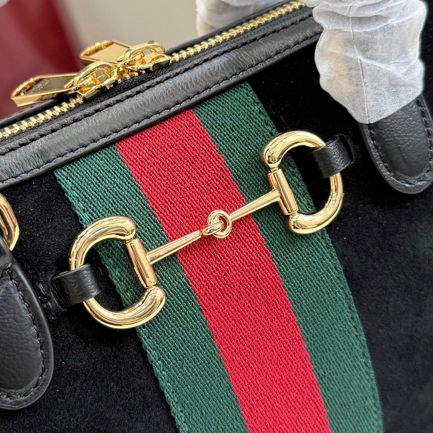 Gucci 2026 Borsetto Boston Bag Suede Leather