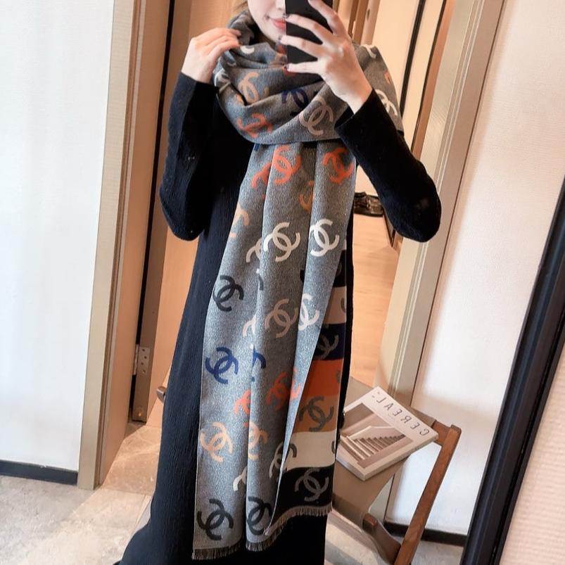 CC Scarf 180 CM In Colorful Two-Sided Wool Cashmere 383984