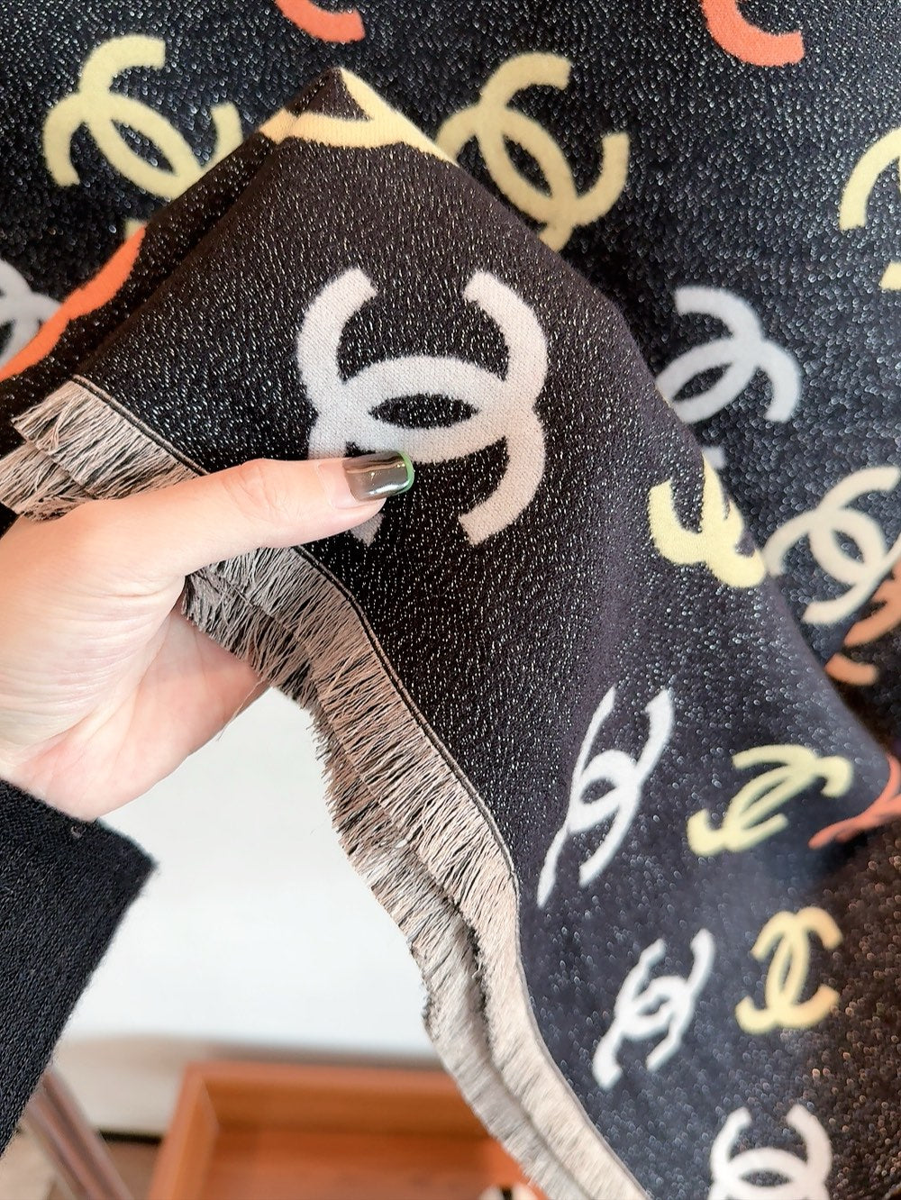 CC Scarf 180 CM In Colorful Two-Sided Wool Cashmere 383984