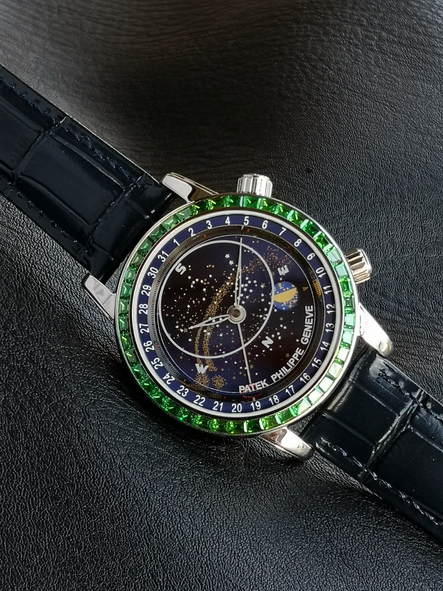 Patek Philippe Celestial Grand Complication 44mm Green Gemstones Blue Dial