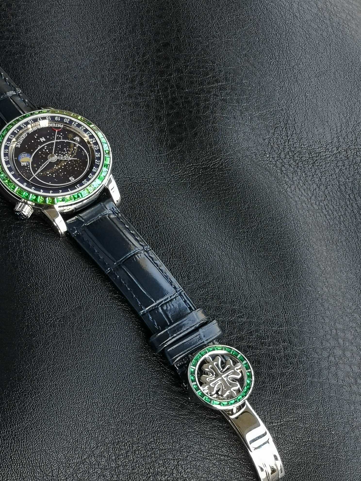 Patek Philippe Celestial Grand Complication 44mm Green Gemstones Blue Dial
